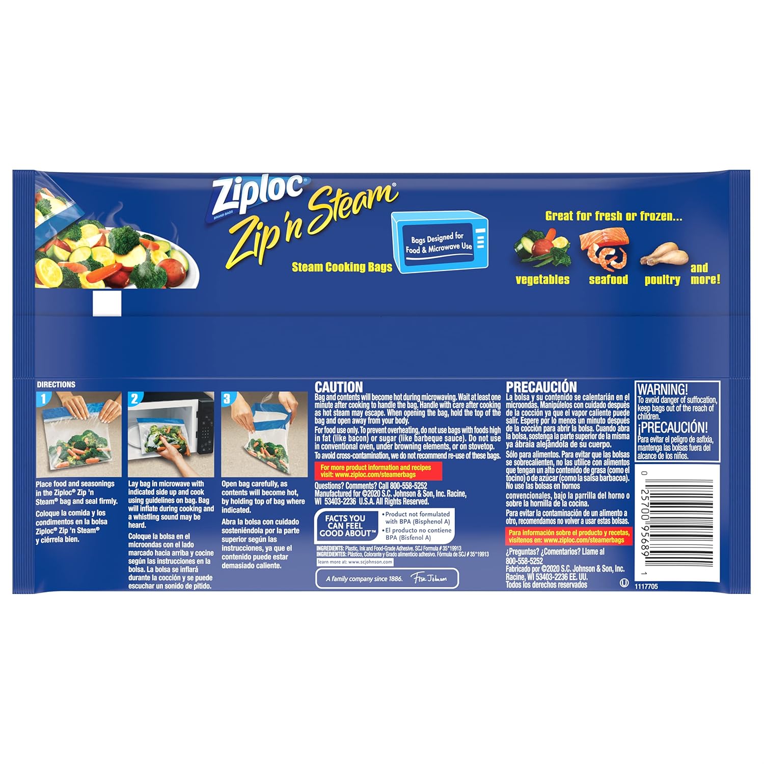 zip and steam bolsas