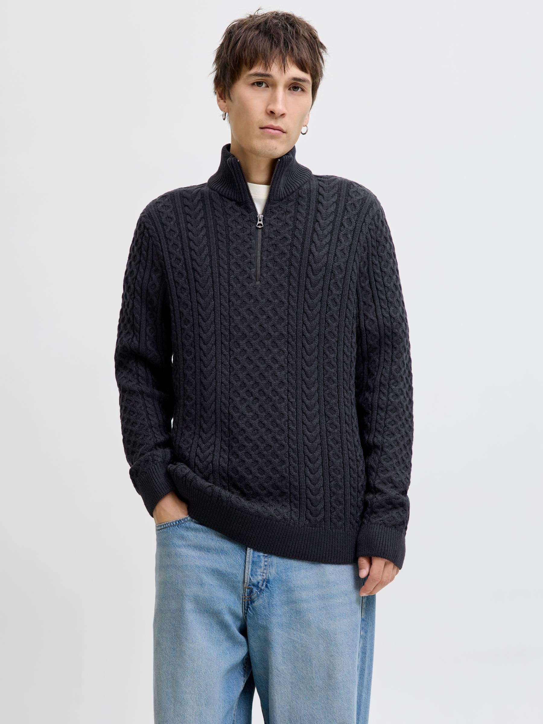 JACK & JONES Male Sweatshirt mit halbem Reißverschluss Sweatshirt mit halbem Reißverschluss