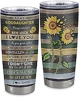 Vista 17 de Personalized To My Goddaughter From Godmother Stainless Steel Tumbler Cup Lion My Precious Goddaughter Birthday Graduation Christmas Travel Mug 20oz