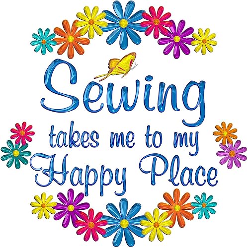 Miniatura 2 de CafePresscostura Happy Place20x 12Peel de pared vinilo calcomanía decorativo para pared, diseño ovalado, reutilizables para pared SE aferran