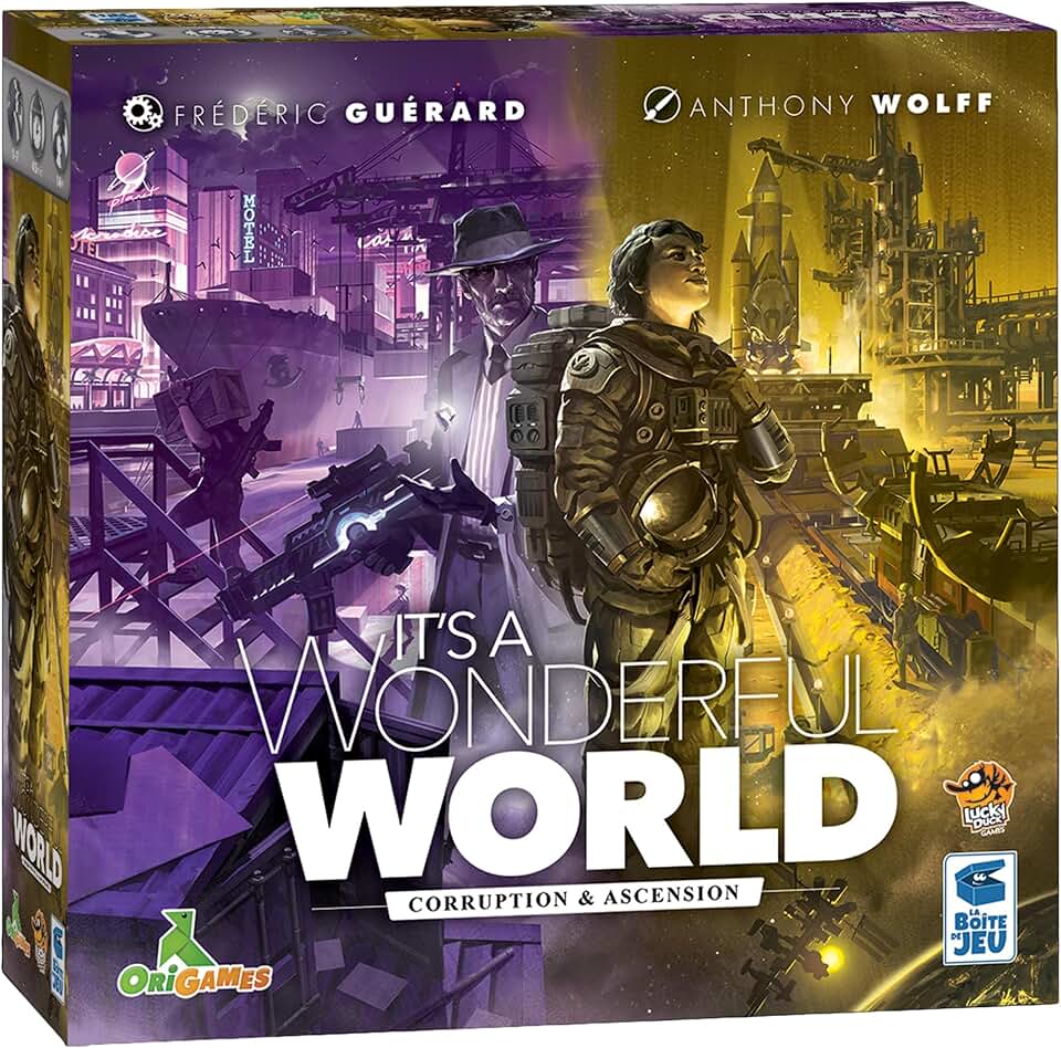 It&#x27;s A Wonderful World Corruption & Ascension Board Game Expansion - Expand Your Empire with New Challenges, Ages 14+, 1-7 Players, 30-60 Minute Playtime, Made by Lucky Duck Games