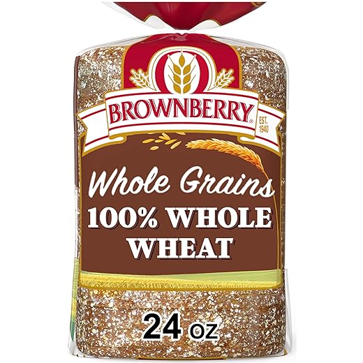 Brownberry Whole Grains 100% Whole Wheat Bread, Wheat Bread Free From Artificial Colors, Flavors and Preservatives, 24 oz Loaf