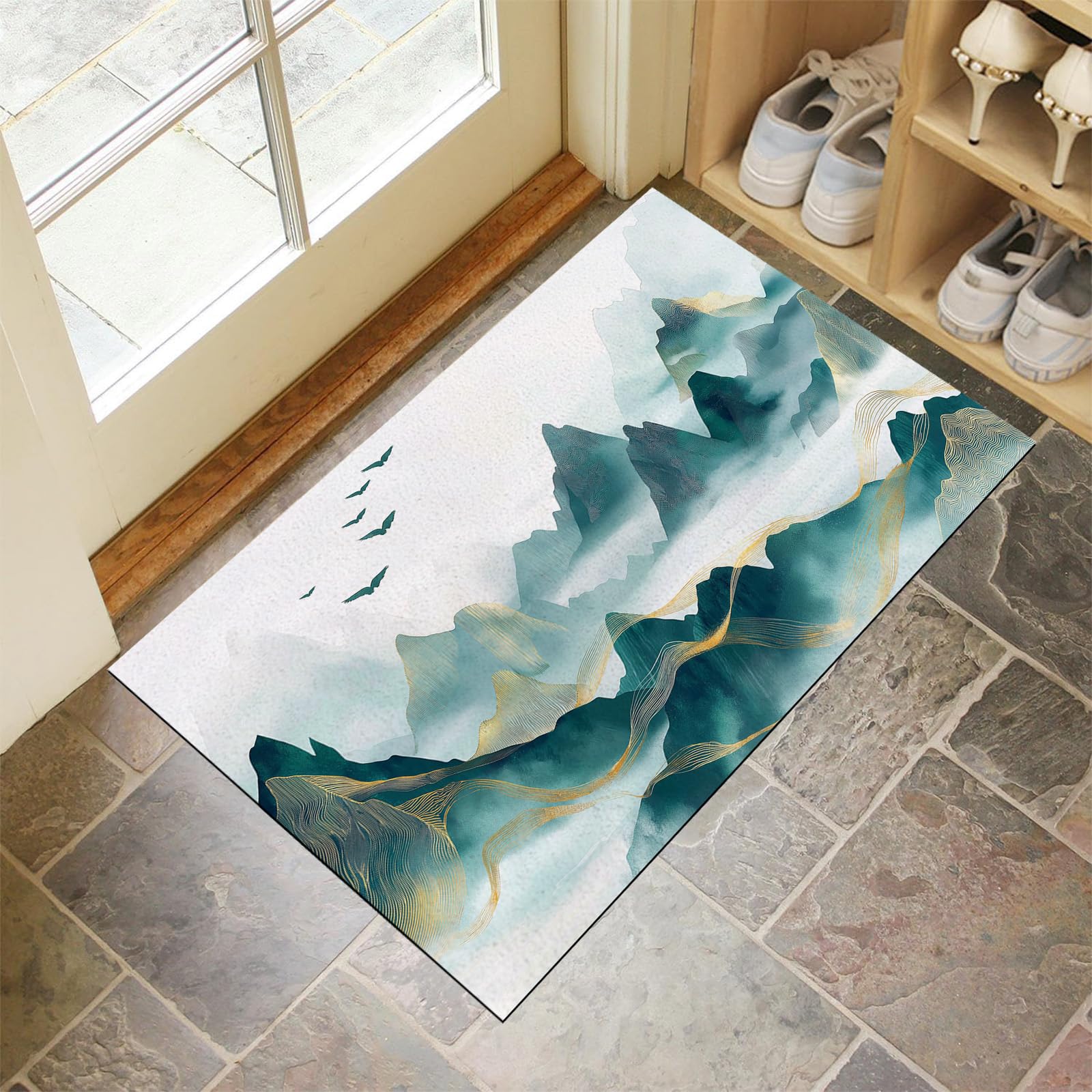 Paillasson extérieur antidérapant attrape poussière efficace tapis de porte 40x60