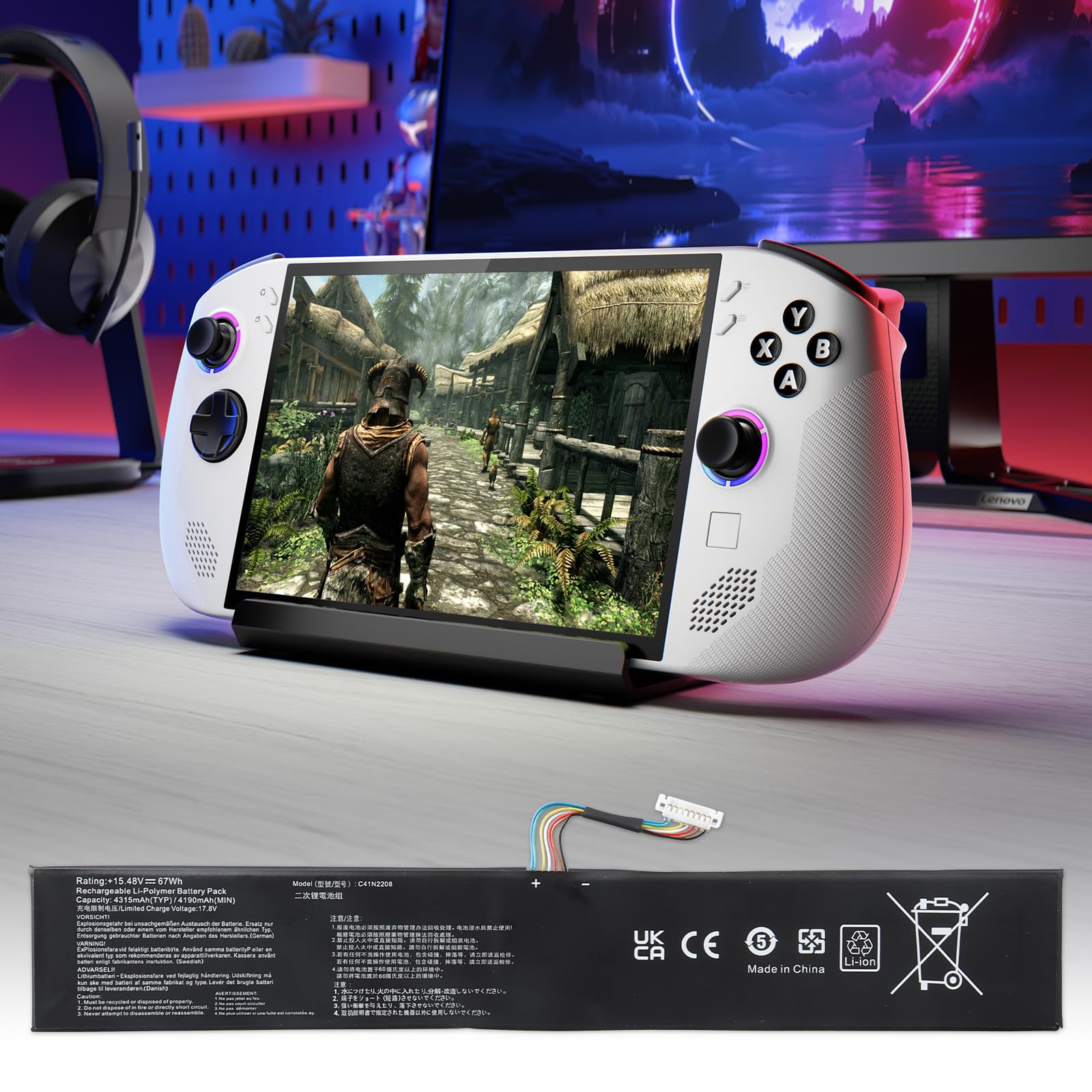 JIMACRO C41N2208 akumulator kompatybilny z Asus ROG Ally (2023) RC71L 67WH 4315 mAh 15,48 V