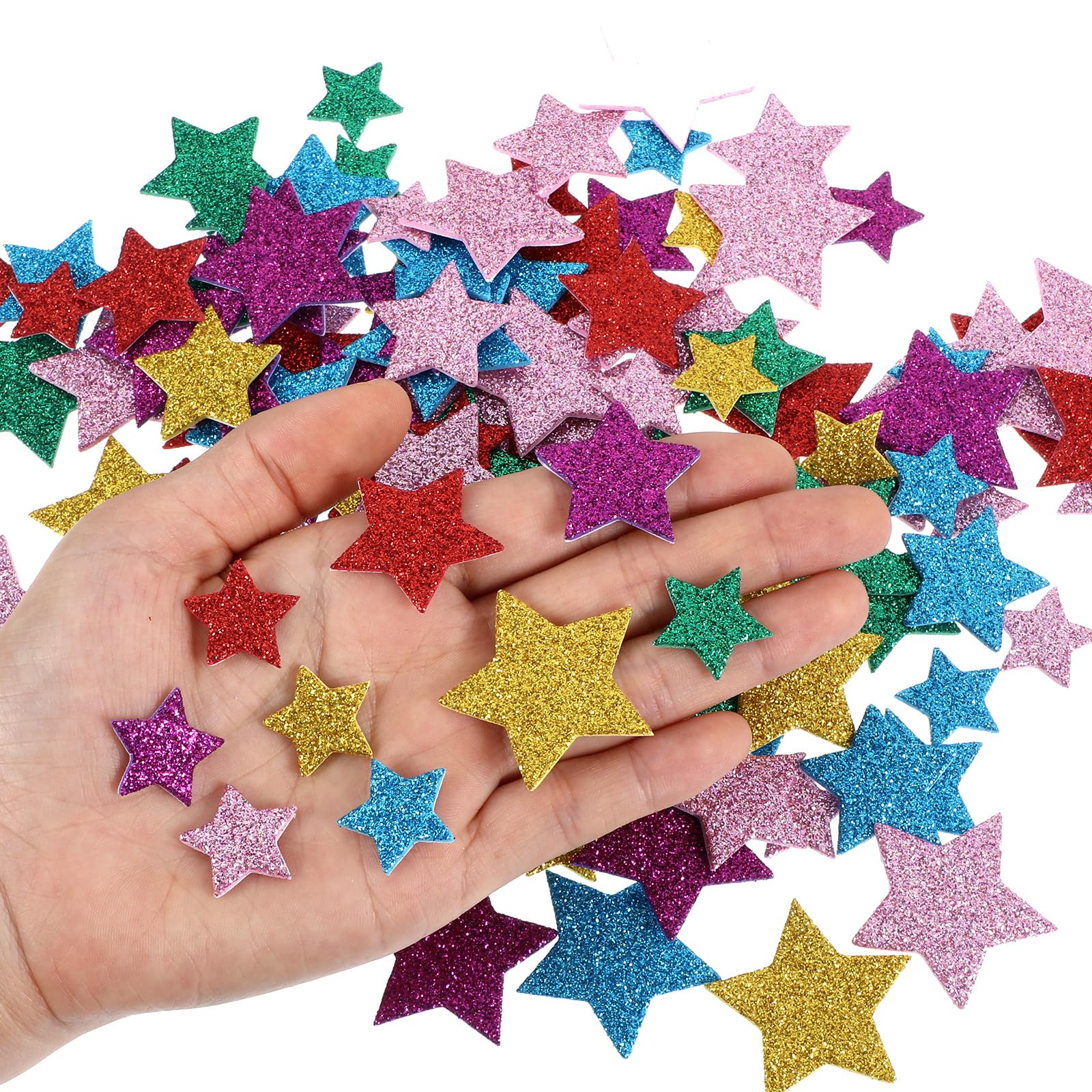 270 Stück Moosgummi Sterne Sticker - Glitzer Aufkleber Für Basteln