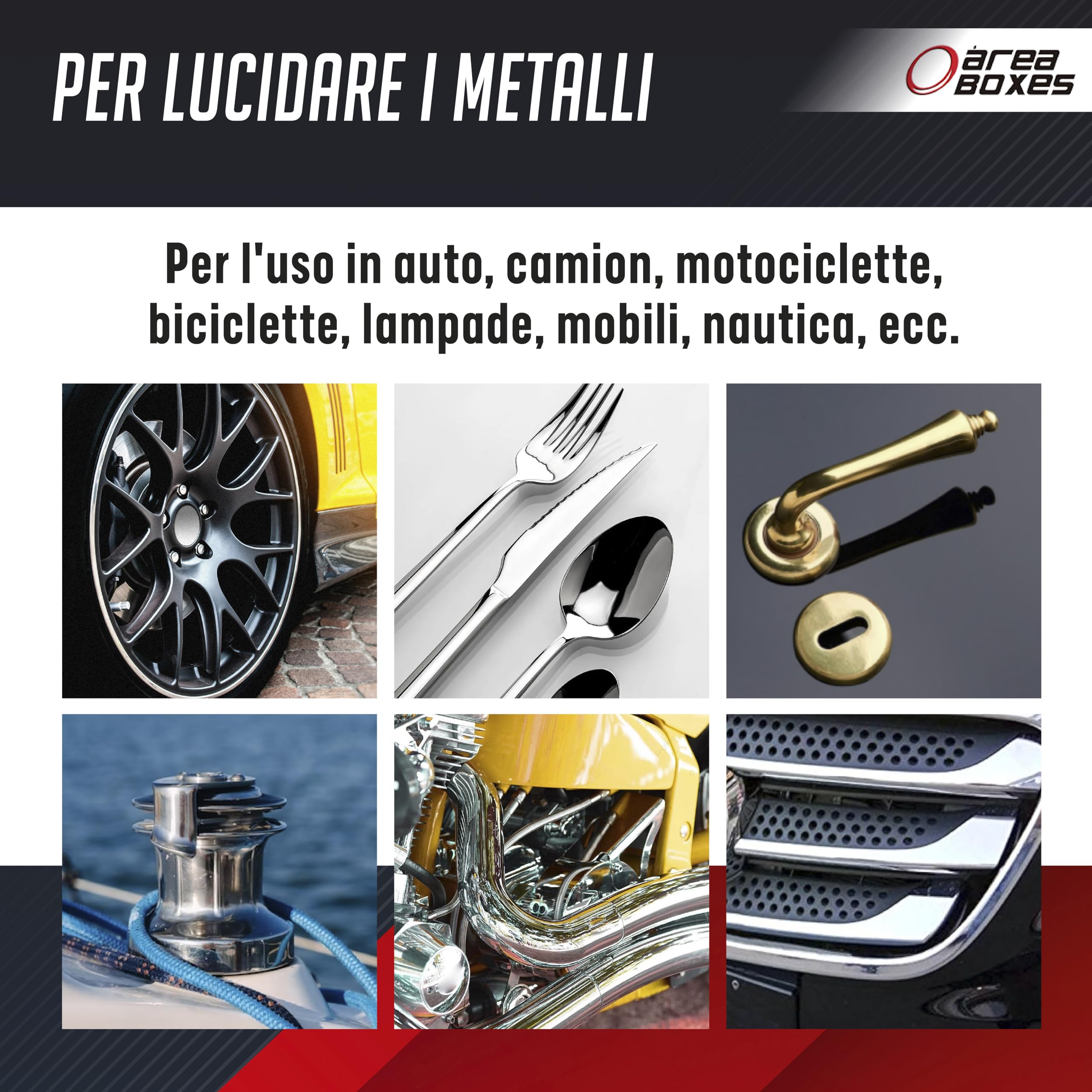 Pasta Lucidante Per Metalli FL 250 Gr - Ultra Fine, Per Acciaio, Ottone, Cromature, Effetto Specchio, Made In Italy - Foto 3