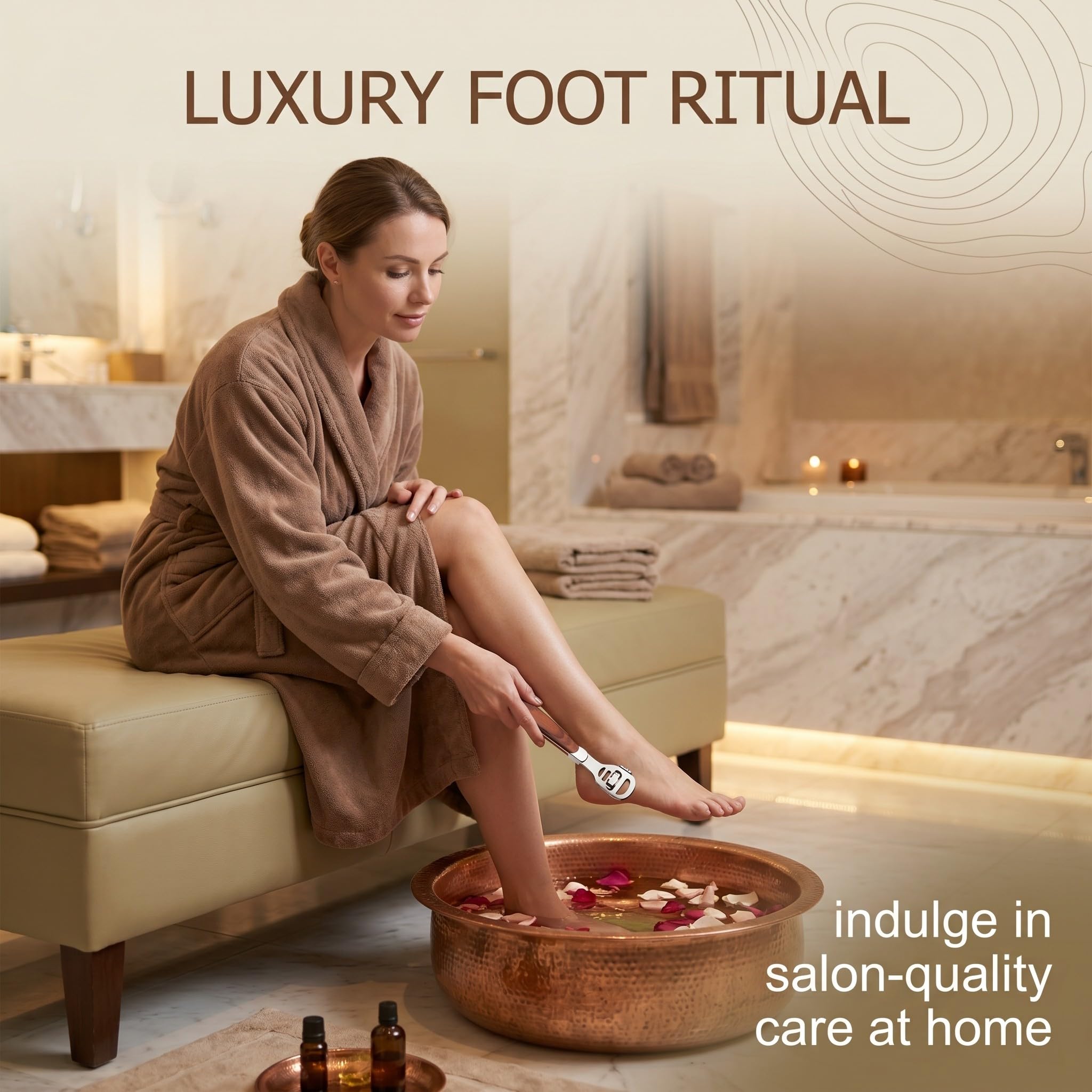 1 Kit per Pedicure con 10 Lame, Raschietto per Rimuovere Calli e Pelle Morta, Manico in Legno, Kit per la Cura dei Piedi Professionale, Rimuove Calli e Duroni, per Cura Personale e Salone
