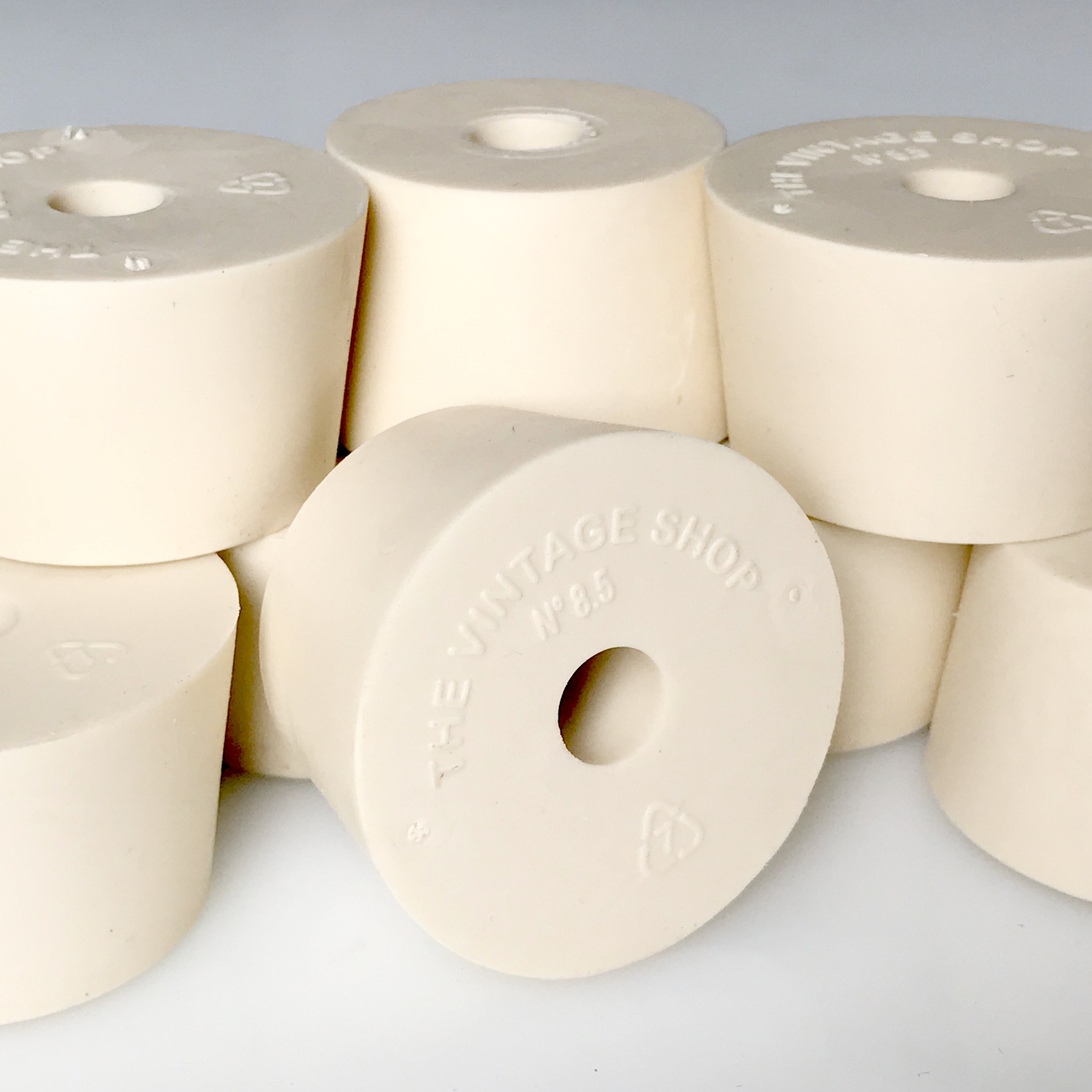 #8.5 Rubber Stopper with Hole - 4-Pack