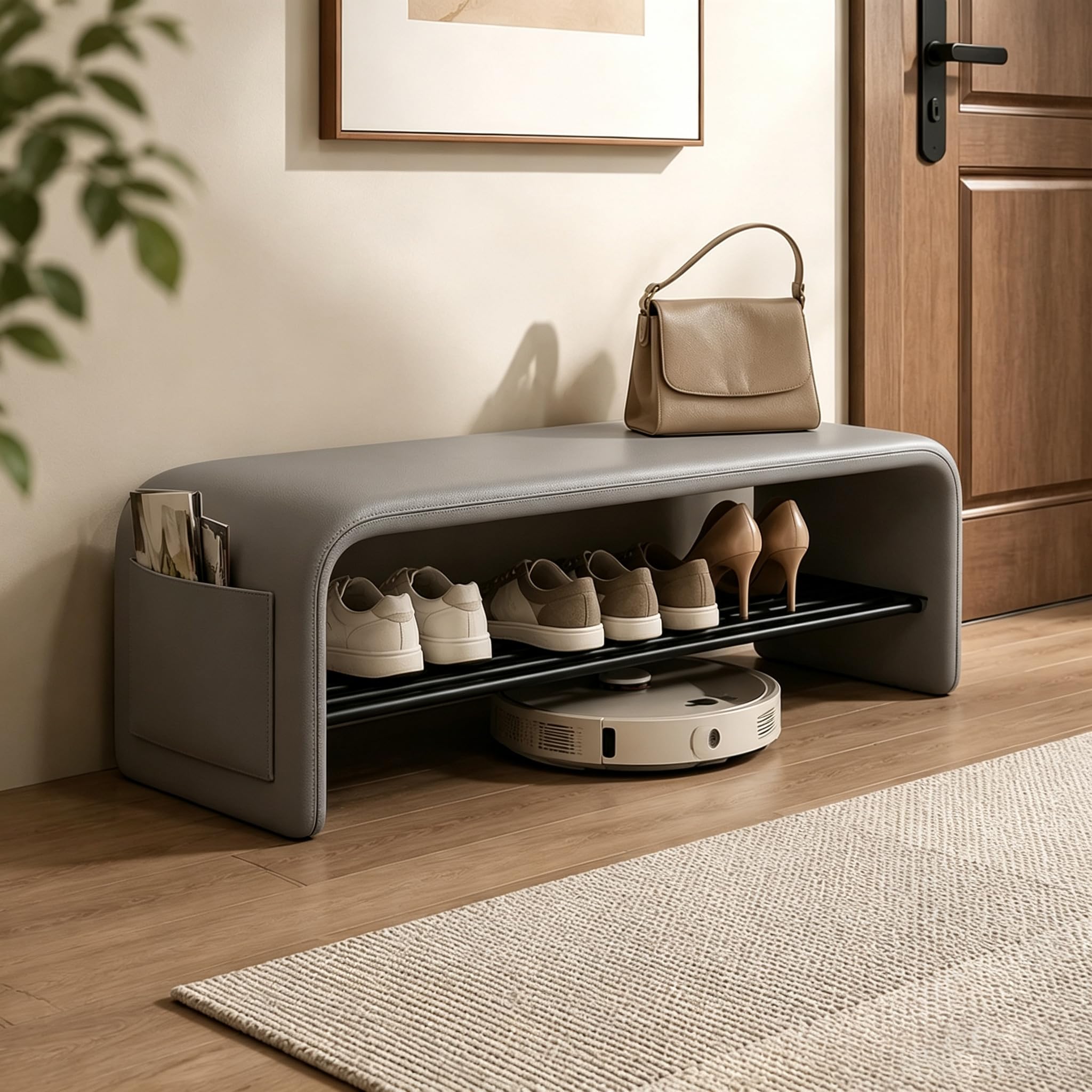 Modern Simple Shoe Changing Stool, Entryway Shoe Bench, Makeup Stool