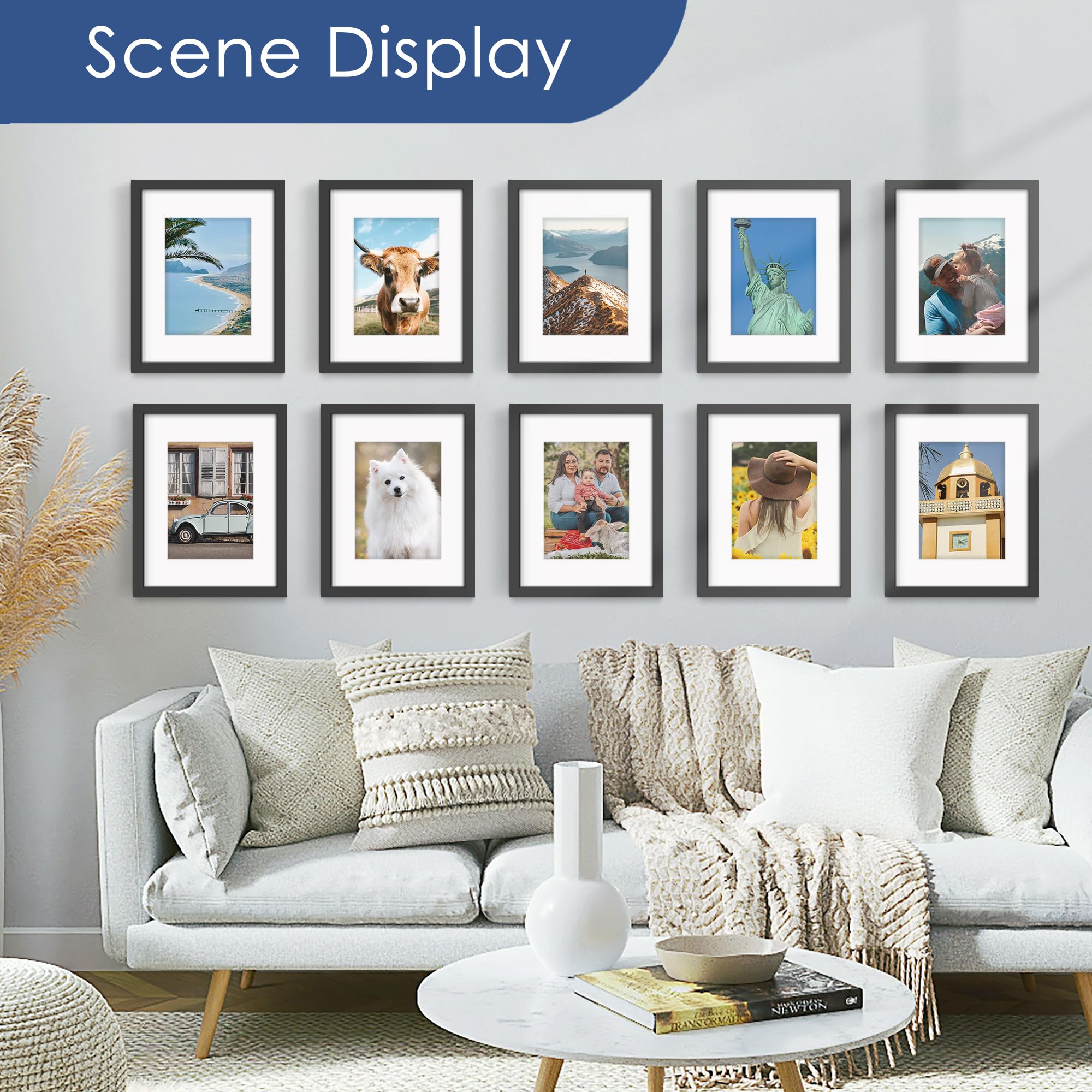 Amazon.com - PEALSN 8.5 x 11 Picture Frame Set of 6, Display