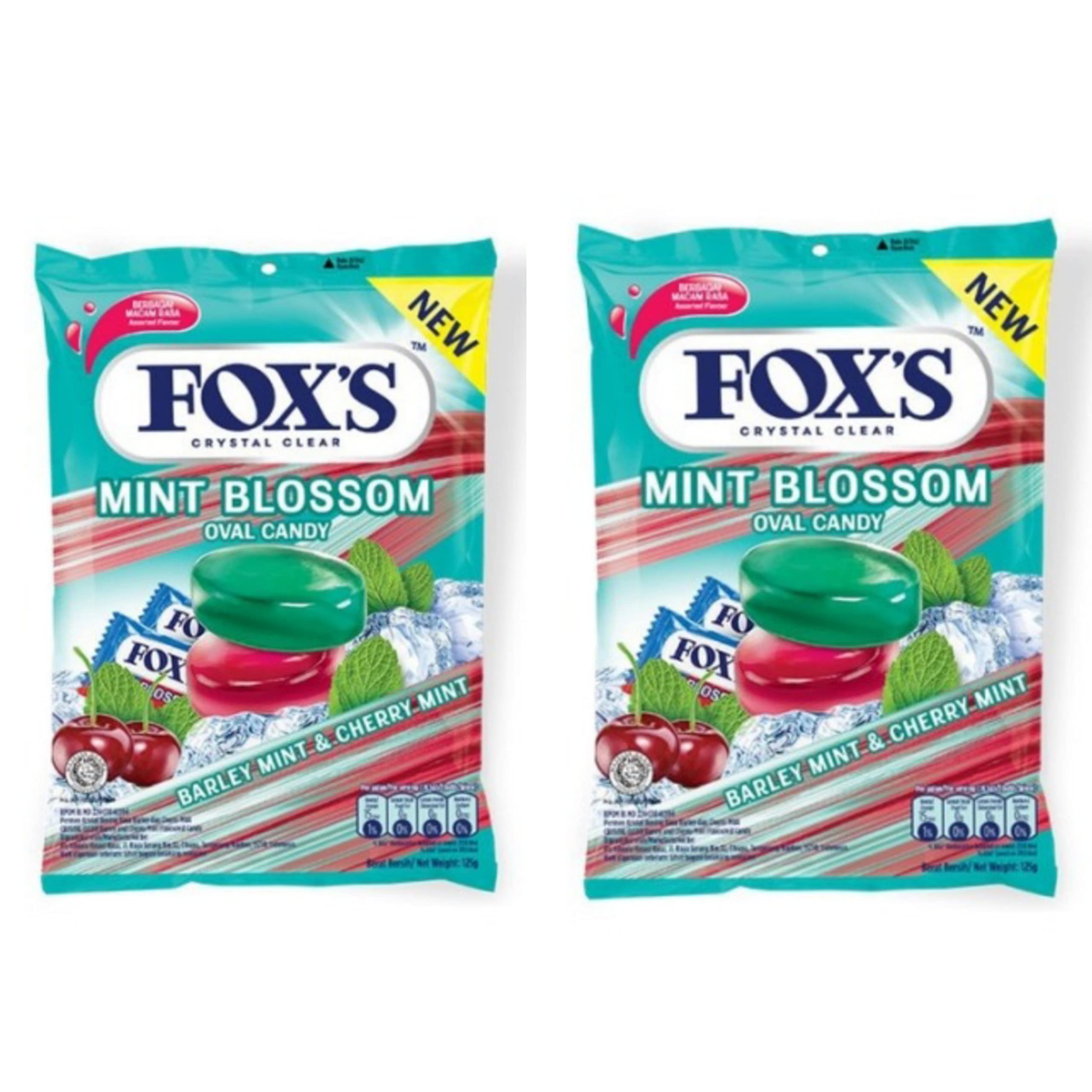 Foxs Crystal Clear Mint Blossom Oval Candy (125Gms (Pack of 2)) (B0B2KRJ176) Amazon Price History, Amazon Price Tracker