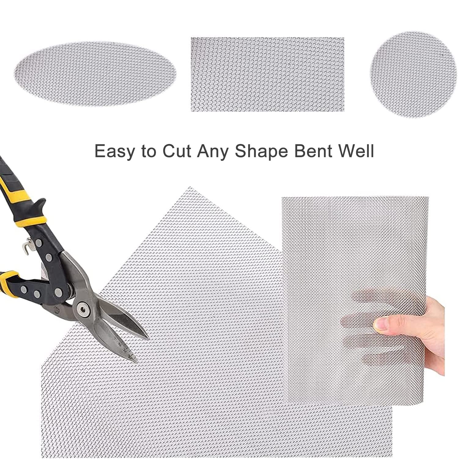 Rete metallica intrecciata in acciaio inossidabile 80 Mesh – Filtro fine per finestre porte prese d'aria Mesh per ct e protezione antipolvere resistente schermo finestra