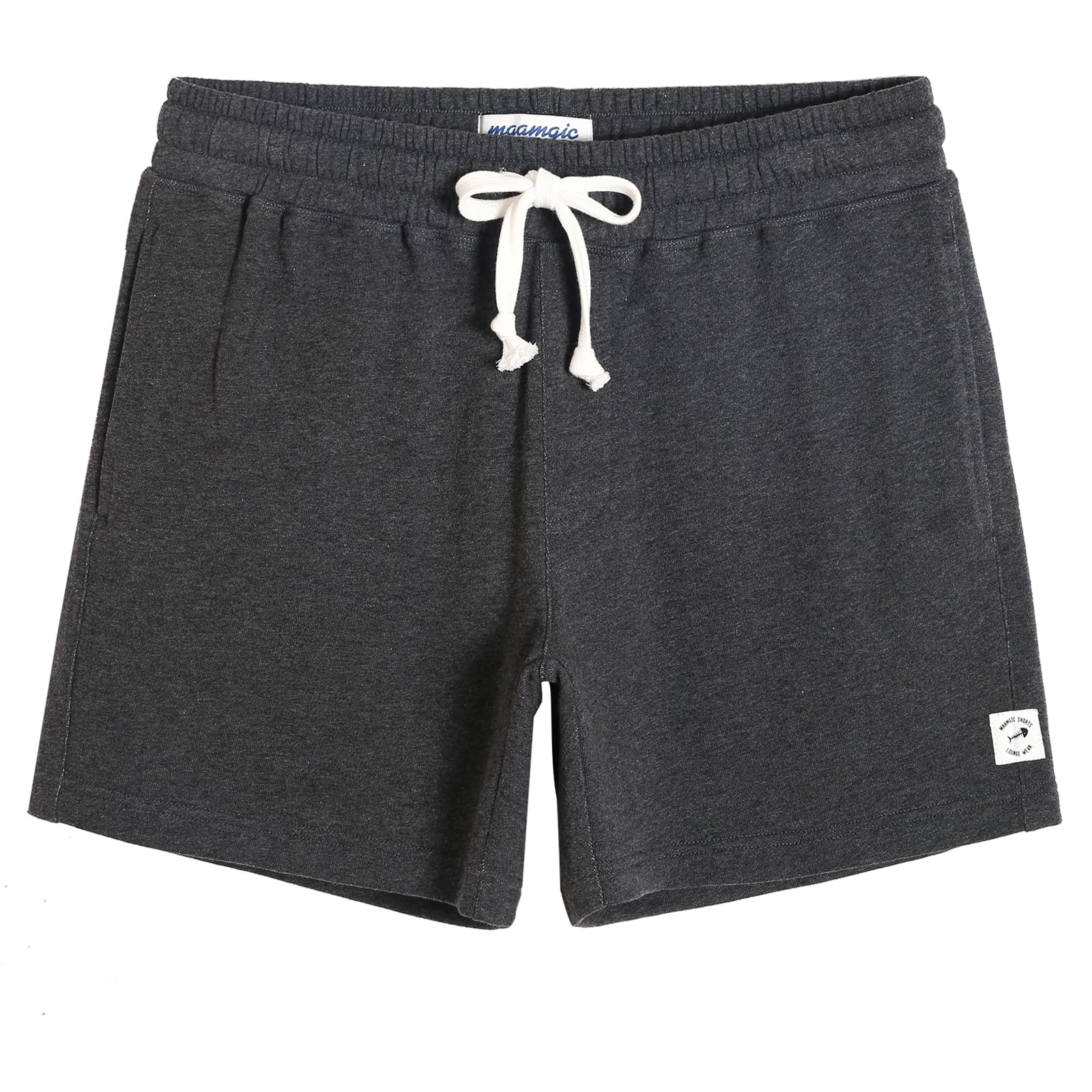 maamgic Mens Athletic Gym Shorts 5/7" Elastic Waist Casual Pajama Pocket Jogger Men Workout Short Pants