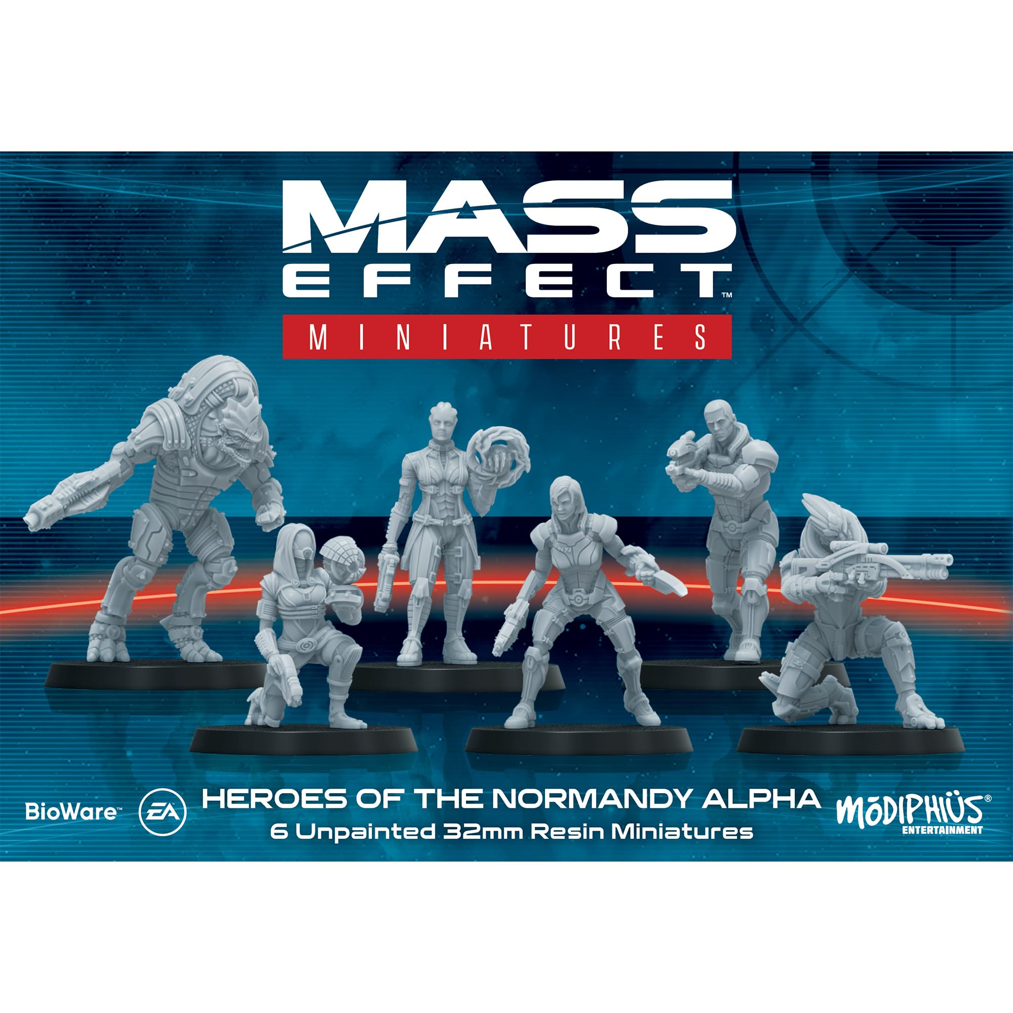 Mass Effect Heroes of the Normandy Alpha Resin Collectors - Juego en miniatura para coleccionistas - Mejora tu juego con miniaturas de mesa. A partir de 14 años, 1-4 jugadores, 45-90 minutos de tiempo