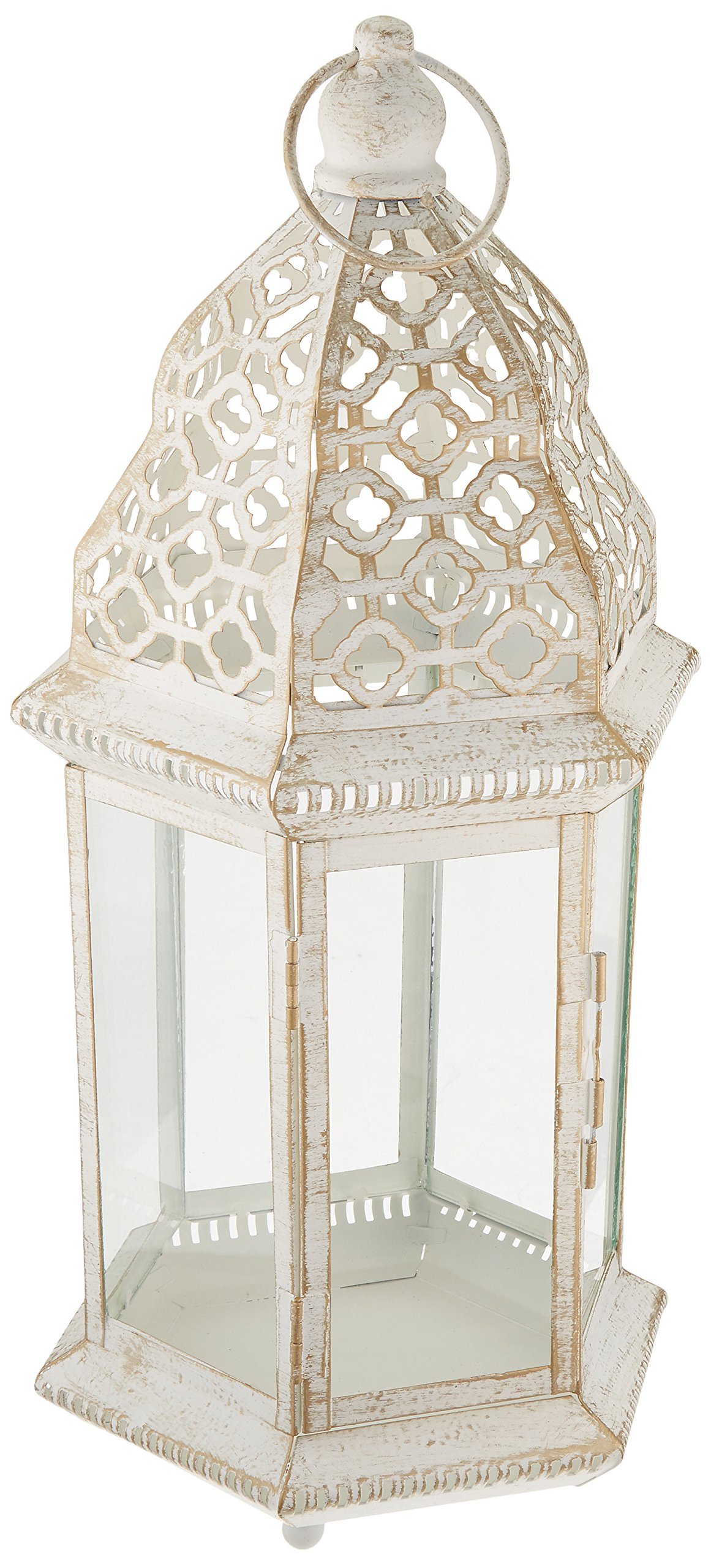 KOEHLER 10017452 Sunshine Megastore Sublime Distressed White Large Lantern