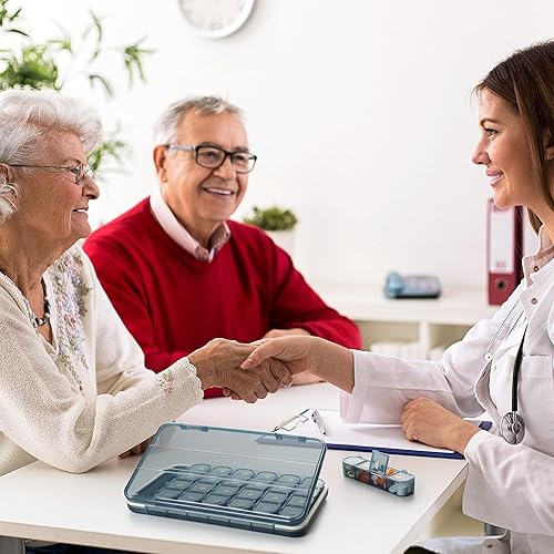 Miniatura 7 de Organizador de píldoras 4 veces al día, pastillero 4 veces al día, 7 días  Acedada Organizador semanal de caja de medicina con estuche separado,