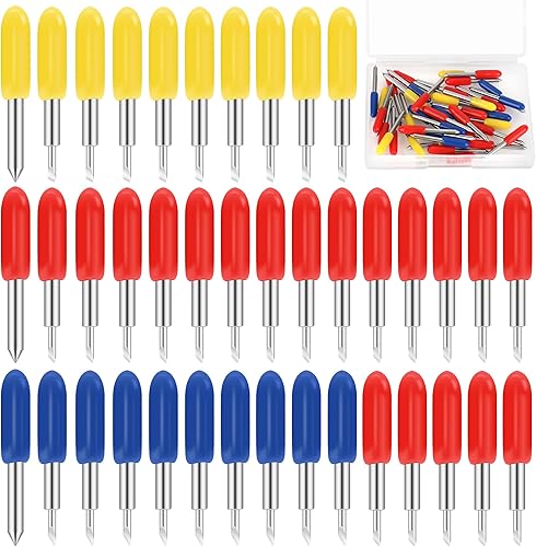 40 cuchillas de repuesto para Cricut Explore Air 2, Luxiv cuchillas de corte de repuesto para accesorios de terceros, hoja 20P de 45 para Cricut,