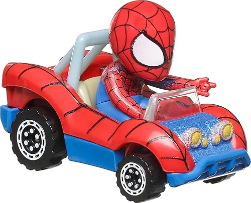 Miniatura 4 de Hot Wheels Coches de juguete, juego de 2 vehículos de fundición a presión RacerVerse con conductores de personajes optimizados para el rendimiento