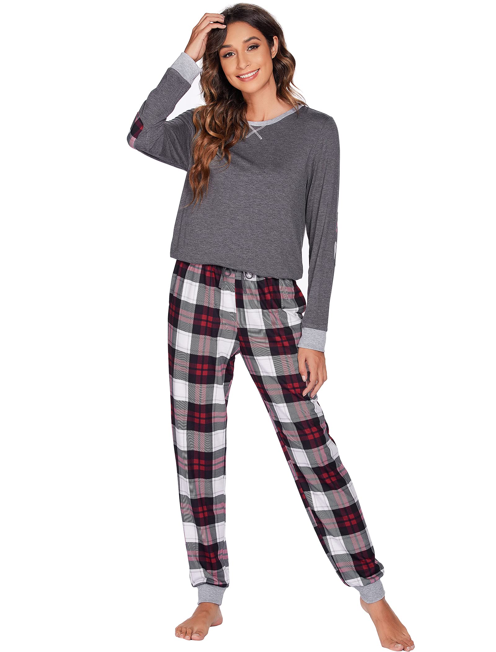 UNibelle Pigiami Donna Lungo Invernale Pigiami Manica Lunga Pigiami Sleepwear Set S-XXL