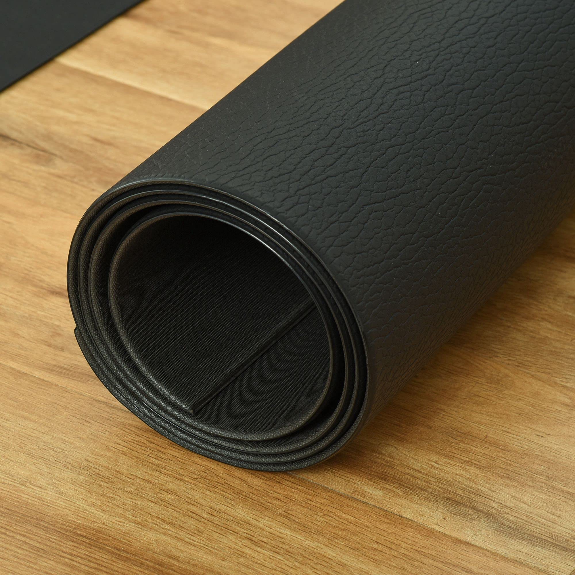 HOMCOM Tappeto Palestra Ammortizzante per Tapis Roulant e Cyclette, Tappetino Fitness in PVC Antiscivolo, 180x90cm, Nero