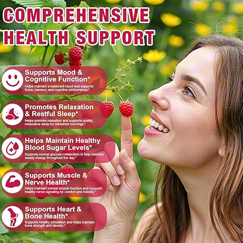 Miniatura 7 de Gomitas de glicinato de magnesio con L-treonato, 240 unidades de alta absorción, sin azúcar, suplemento de magnesio y potasio para relajación,