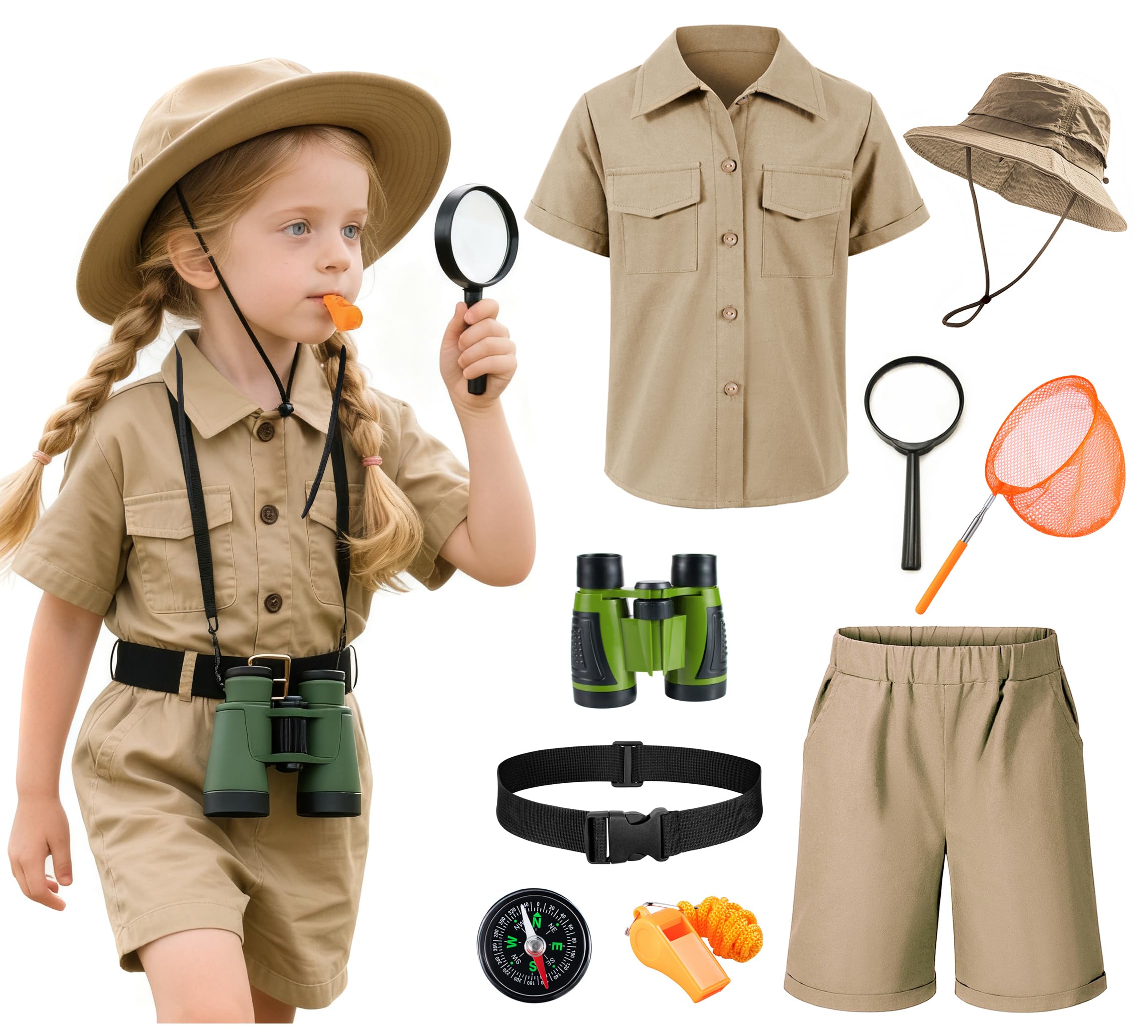 Photo 1 of HADOLLWELL Kids Explorer Costume Set (Khaki)