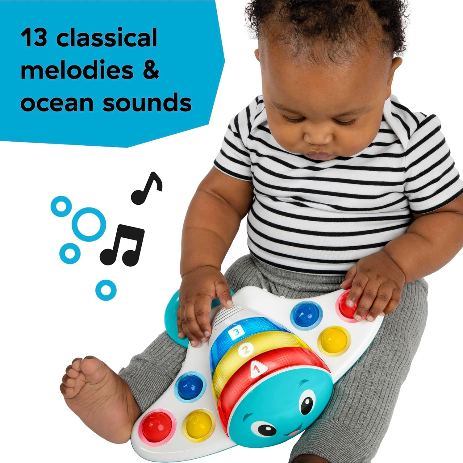 Baby Einstein Ocean Explorers Pop & Explore Stingray Popper Toy, Ages 6 Months and up