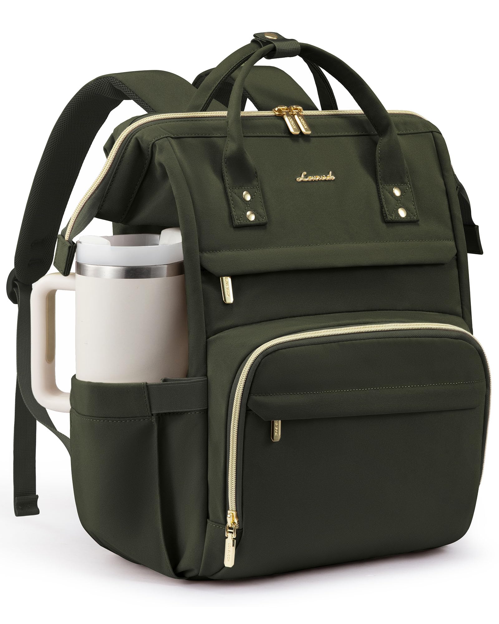 LOVEVOOK Laptop Backpack with Oversized Bottle Holder