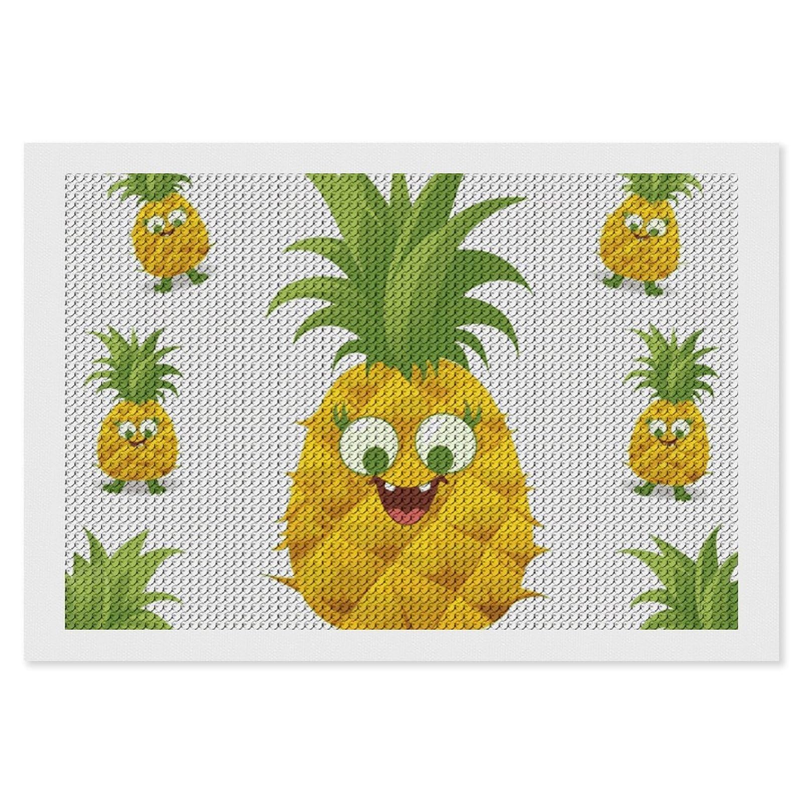 NONHAI Diamond Painting Kits for Adults - DIY Diamond Art Kits for Beginners - Full 5D Paint Drill Diamond Dots Paintings- Pineapple Diamonds Pictures Gem Art and Craft Wall Decor 8"x12"