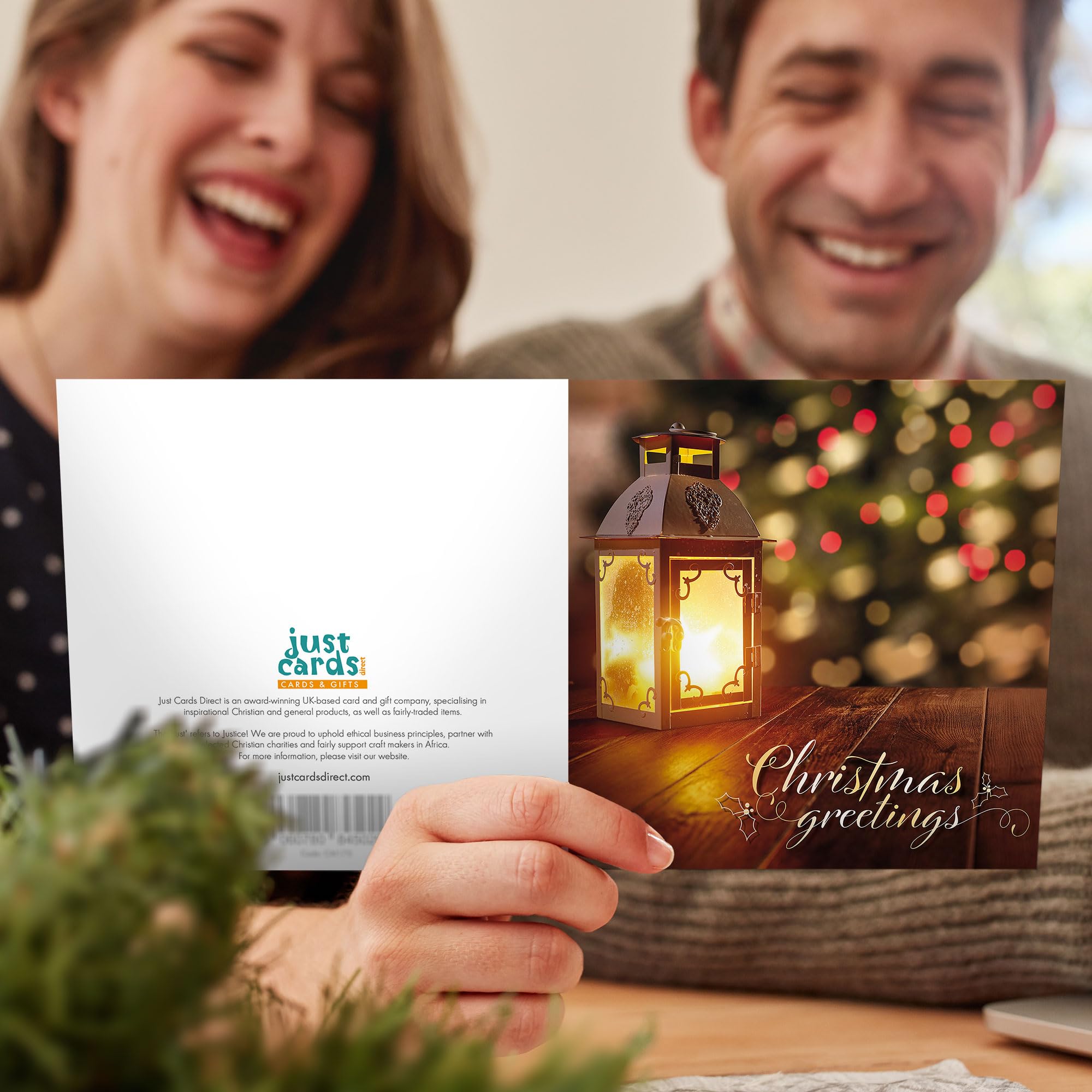 Christmas cards pack, Lantern, 10 Christmas cards 2025 with 10 white envelopes, Designed, printed and hand-packed in the UK - Image 4