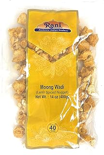 Rani Moong Wadi (Vadi), Lentil Spiced Nugget/Chunks 14oz (400g) ~ High Protein, All Natural | Vegan | No Colors | Indian O...