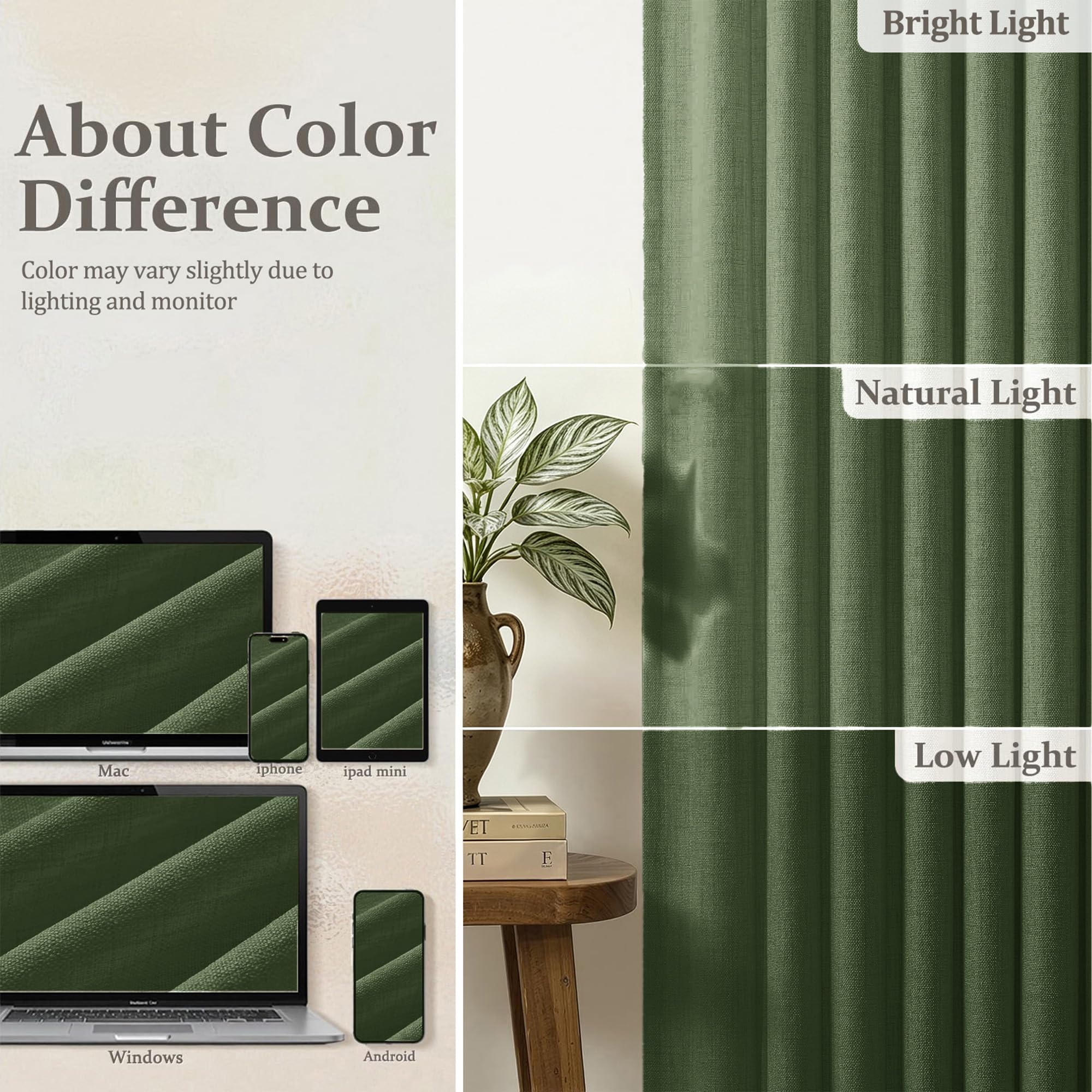 Linen Curtains - Pinch Pleat, Light Filtering -26