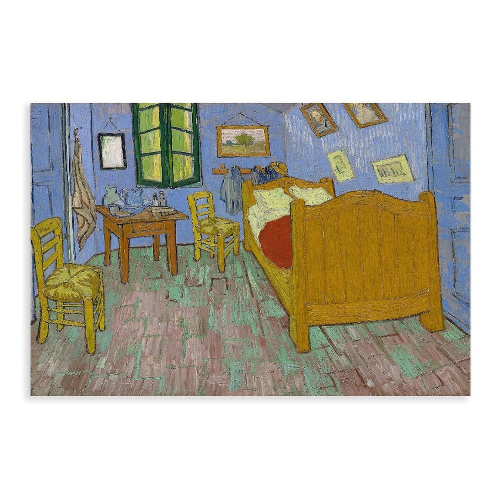 WCYB Plakat "The Bedroom (1889) Vincenta Van Gogha, post-impresjonizm, plakat, wydruki, płótno, obrazy dekoracyjne, sztuka ścienna, nieoprawiony, 61 x 91,4 cm (dł. x szer.)