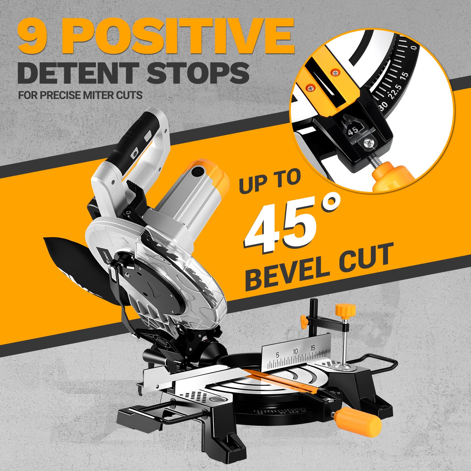 DEKOPRO 10" Compound Miter Saw - Precision Cutting -3