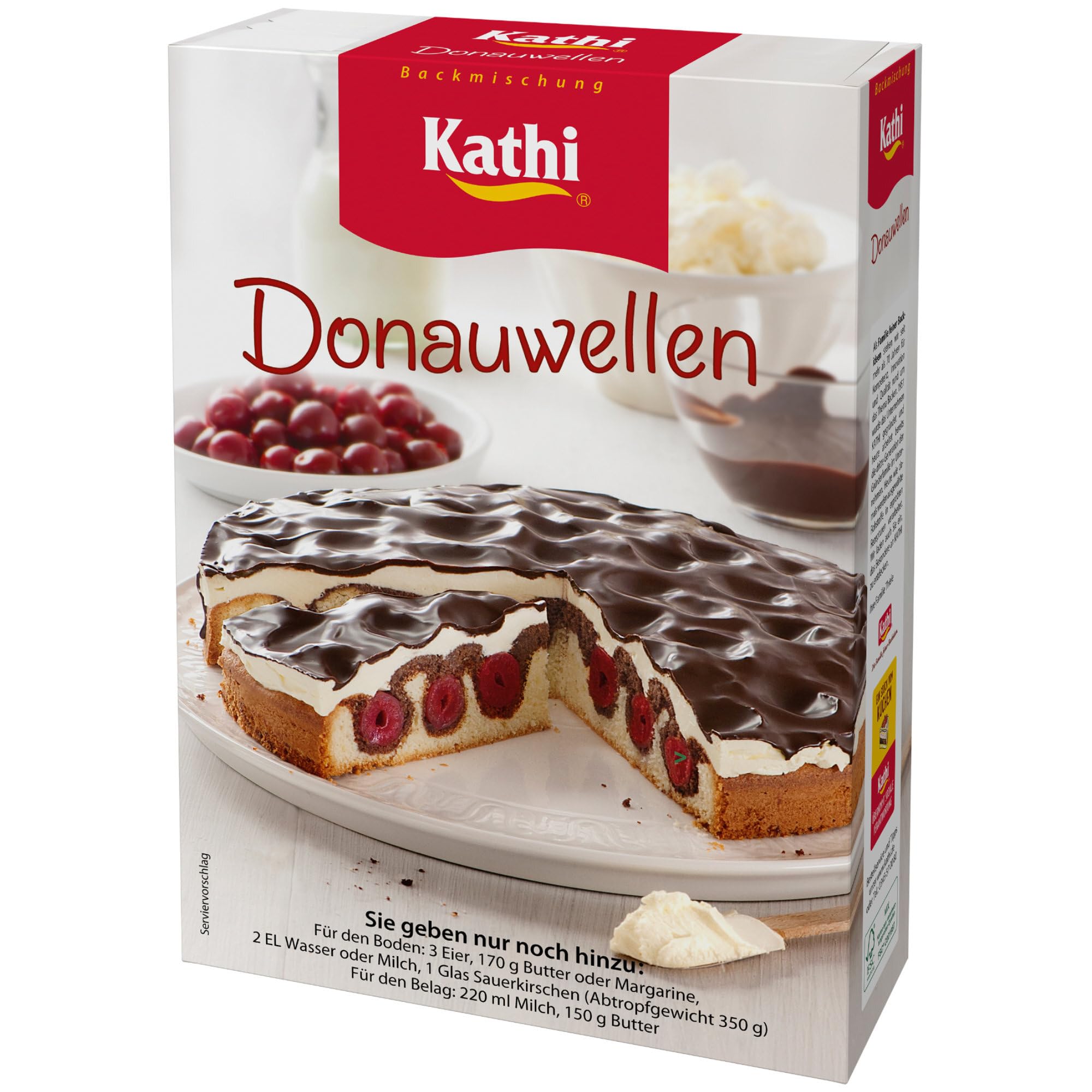Kathi Backmischung für Donauwellen 6er Pack (6x490g Packung) + usy Block
