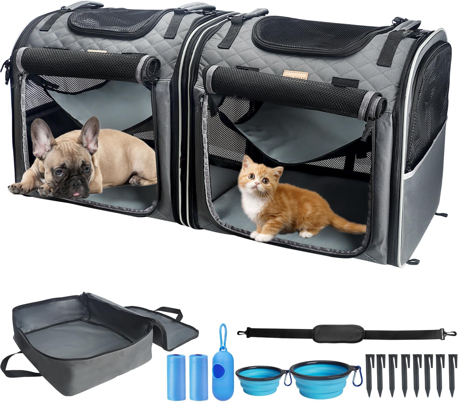 Soft Dog Cat Crate The Portable 2in1 Double Travel