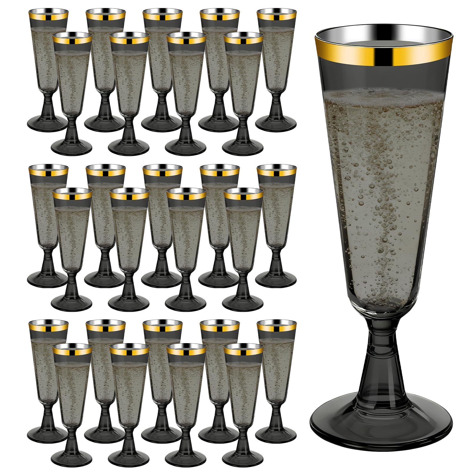 Disposable Champagne Flutes - 40 Pack -9