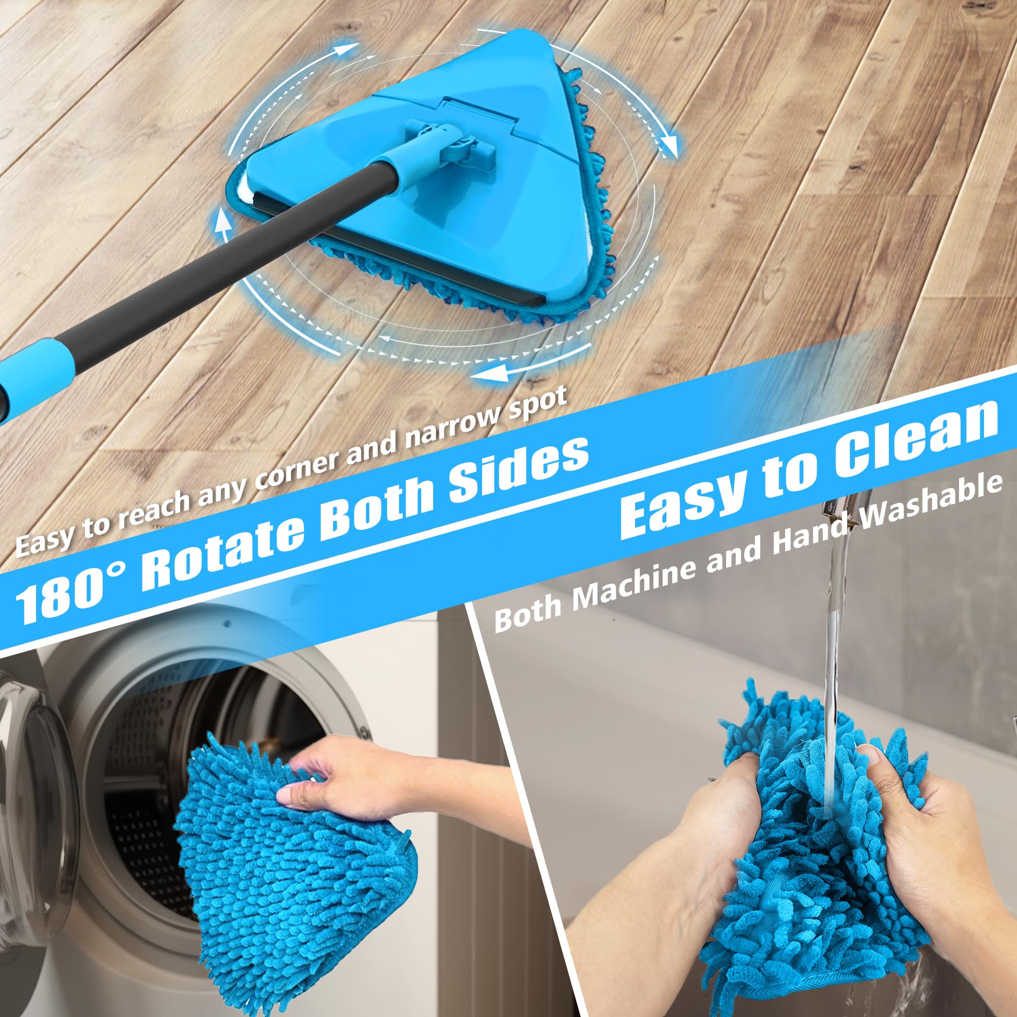 Wall Cleaning Mop With 192Cm Long Handle Wall And Skirting Board