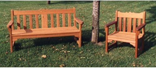 WOODCRAFT Project Paper Plan to Build English Style Garden Bench and Chair - Material Not Included
