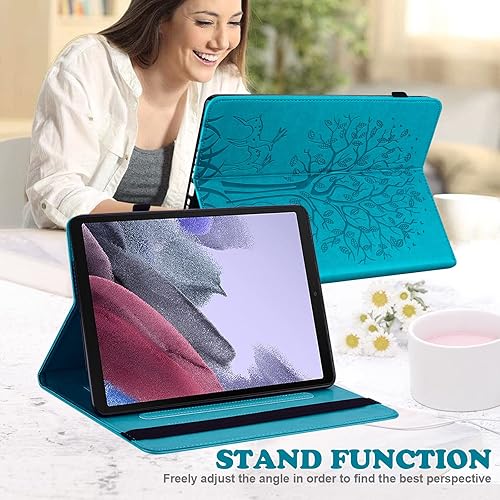 Miniatura 4 de Funda para Xiaomi Pad 5Pad 5 Pro 11 pulgadas 5G 2021, diseño en relieve Deer&Tree PU Funda de cuero con ranura para tarjeta Banda elástica para Mi