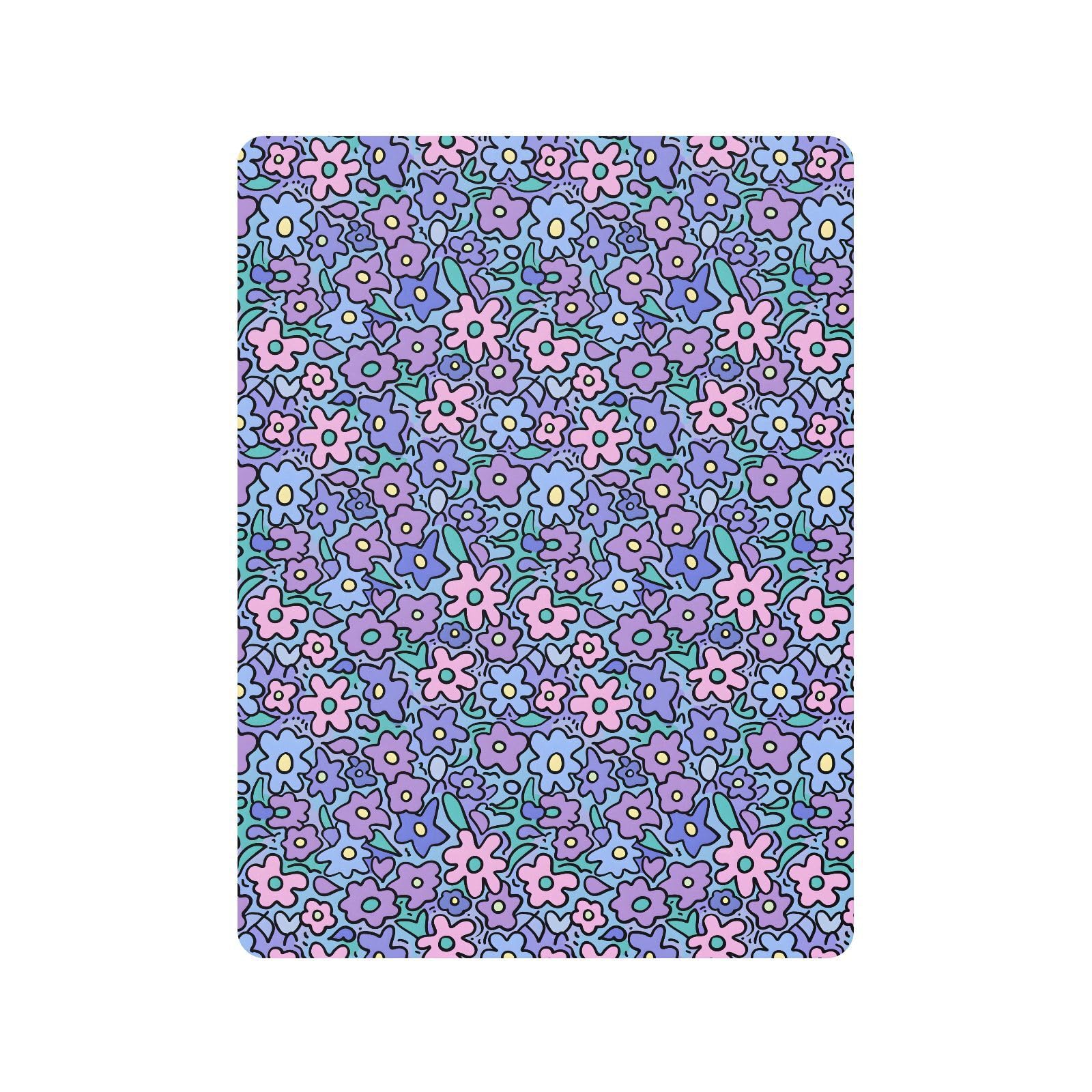 Drap-housse pour berceau de bébé violet avec de nombreuses fleurs pour garçons et filles, drap-housse standard doux, 71,1 x 132,1 cm