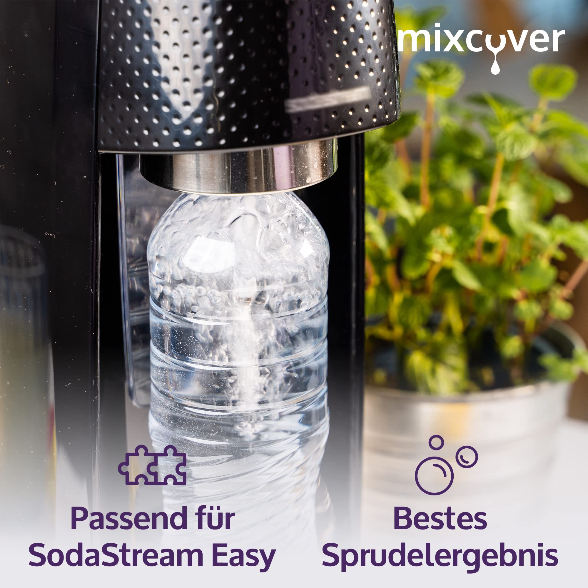 mixcover adapter PET kompatybilny z saturatorami do wody, do saturacji wody w małych butelkach PET
