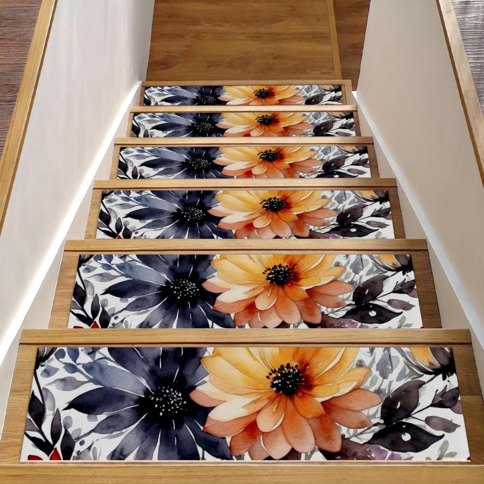 Alfombra de escaleras antideslizante y reutilizable para proteger peldaños de madera de mascotas
