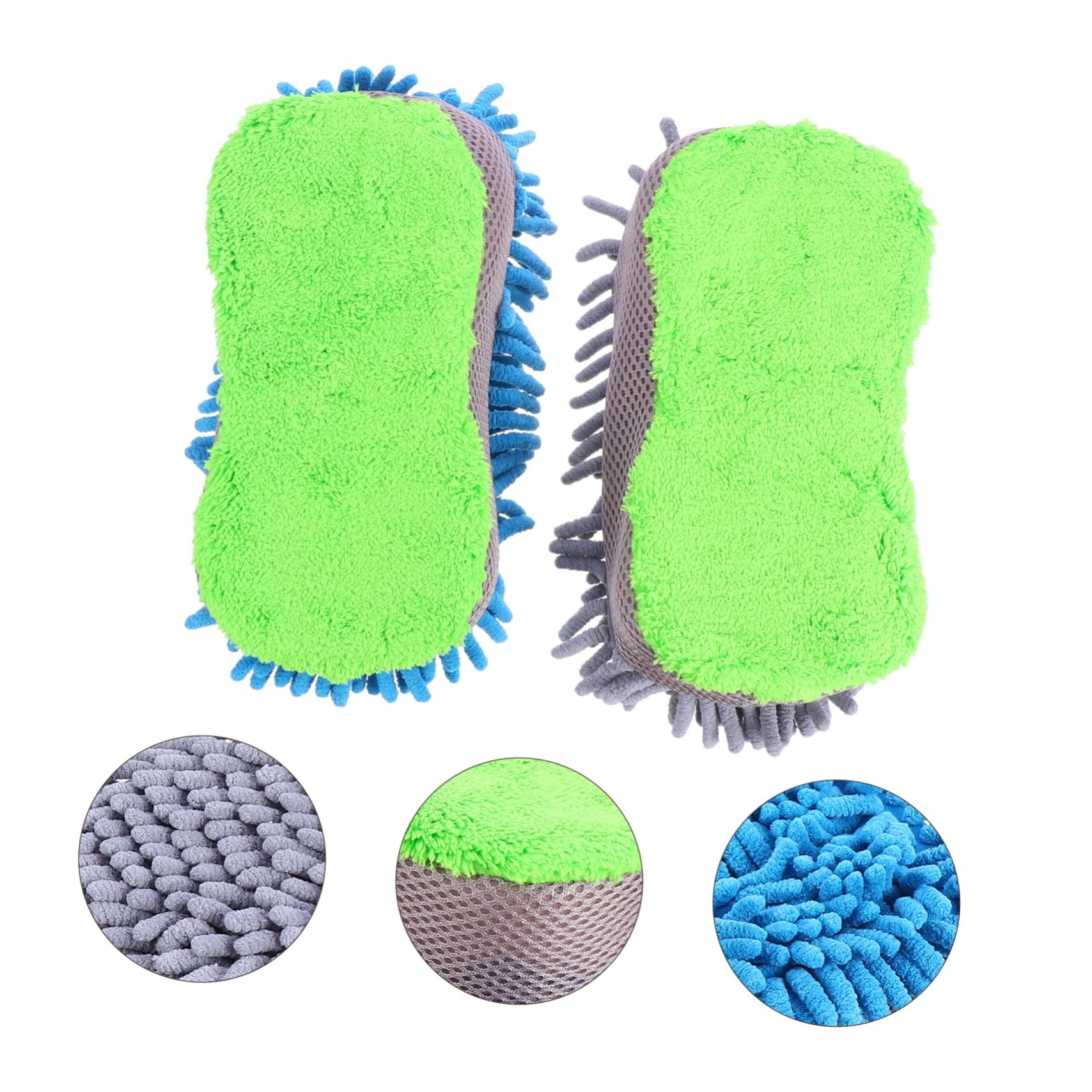 VALICLUD 4pezzi Sponge Per Pulizia Auto Microfibra Da Strumento Di Lavaggio Auto Multifunzionale Design Pratico e Sicuro Per Superfici Sensibili Rimuove Macchie e Sporco Senza Graffi
