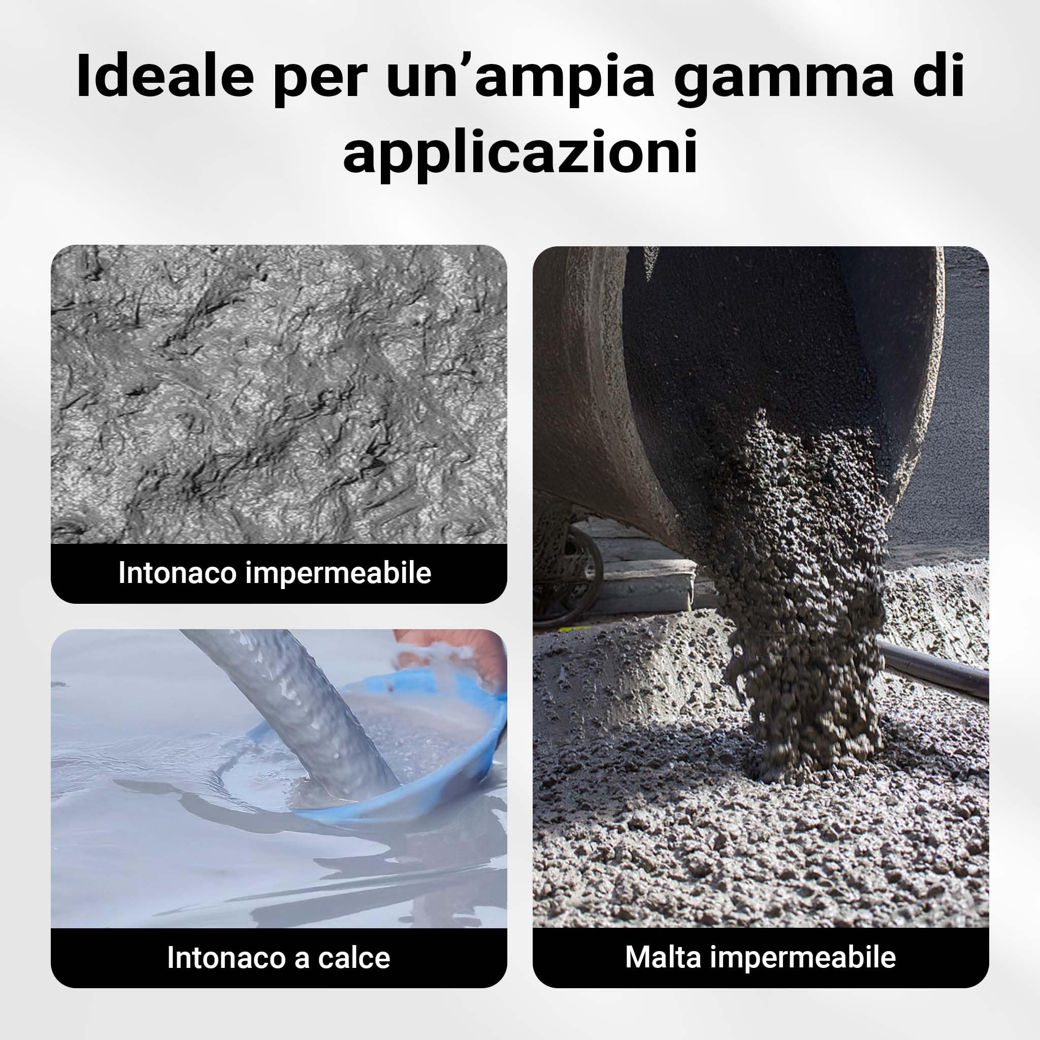 Wiltec Intonacatrice a spruzzo 6-10 bar, macchina per intonaco con ugello da 8 mm, imbuto da 3,7 l, lunghezza 72 cm, pistola per malta in alluminio e acciaio inox