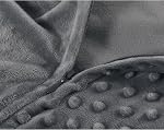 RelaxBlanket 60''x80'' Duvet Cover for Weighted Blanket | Premium Super Soft Minky Dot | Dark Grey