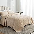 IR Imperial Rooms King Quilt Bedding Set Size (106" x 96") + 2 Pillow Shams (20" x 36"+ 2") - 3 Pcs All Season Lightweight Reversible Microfiber Coverlet Floral Embossed Quilt Bedspread (Purple)