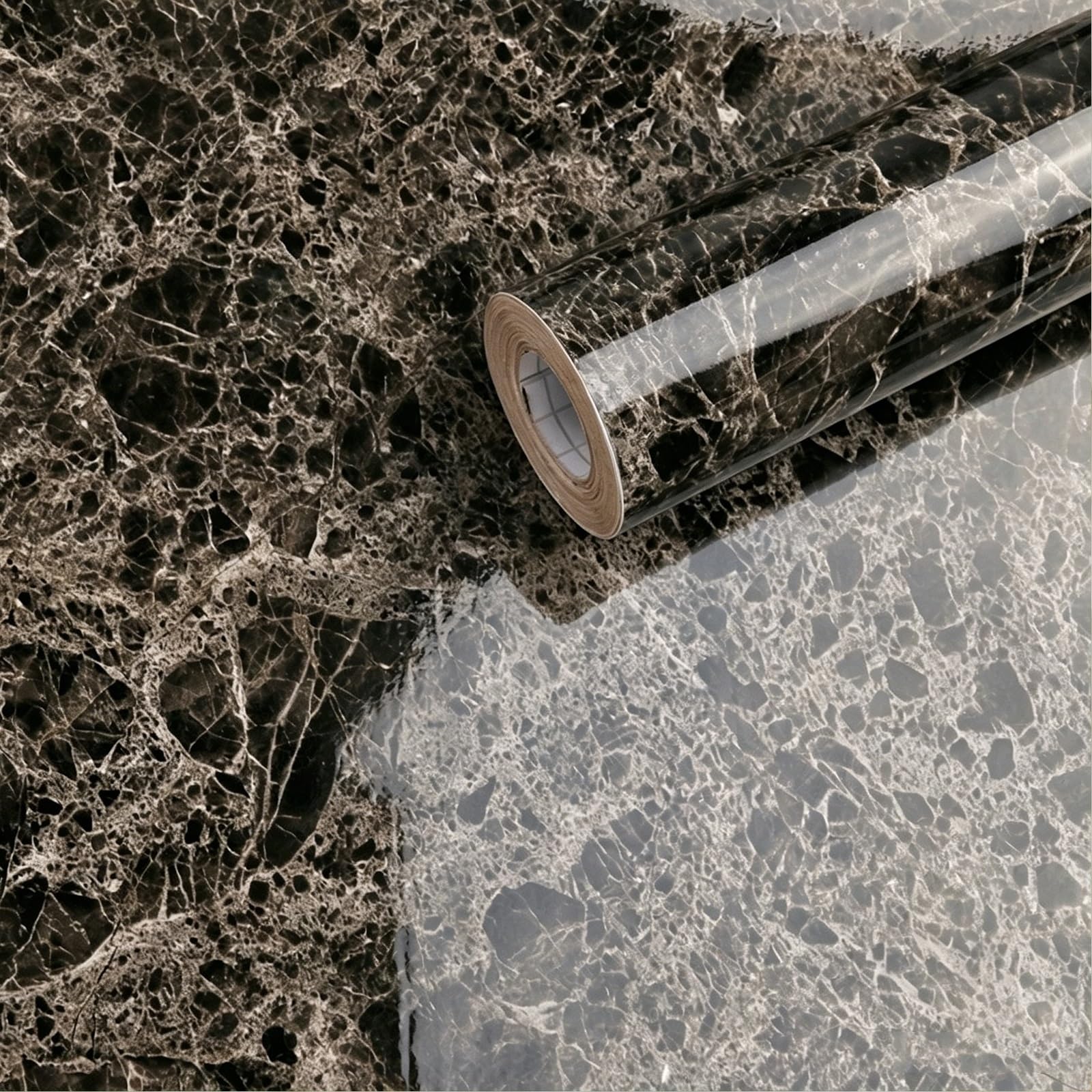 Zynqra L ﻿Glossy Marble Contact Paper,Wallpaper,Pvc Materia,Removable Self Adhesive,Decorative Film For Countertop,Cabinets,Shelf,Drawer Iner,Wal Covering(,L300cm/118.1In*W60cm/23.6In)