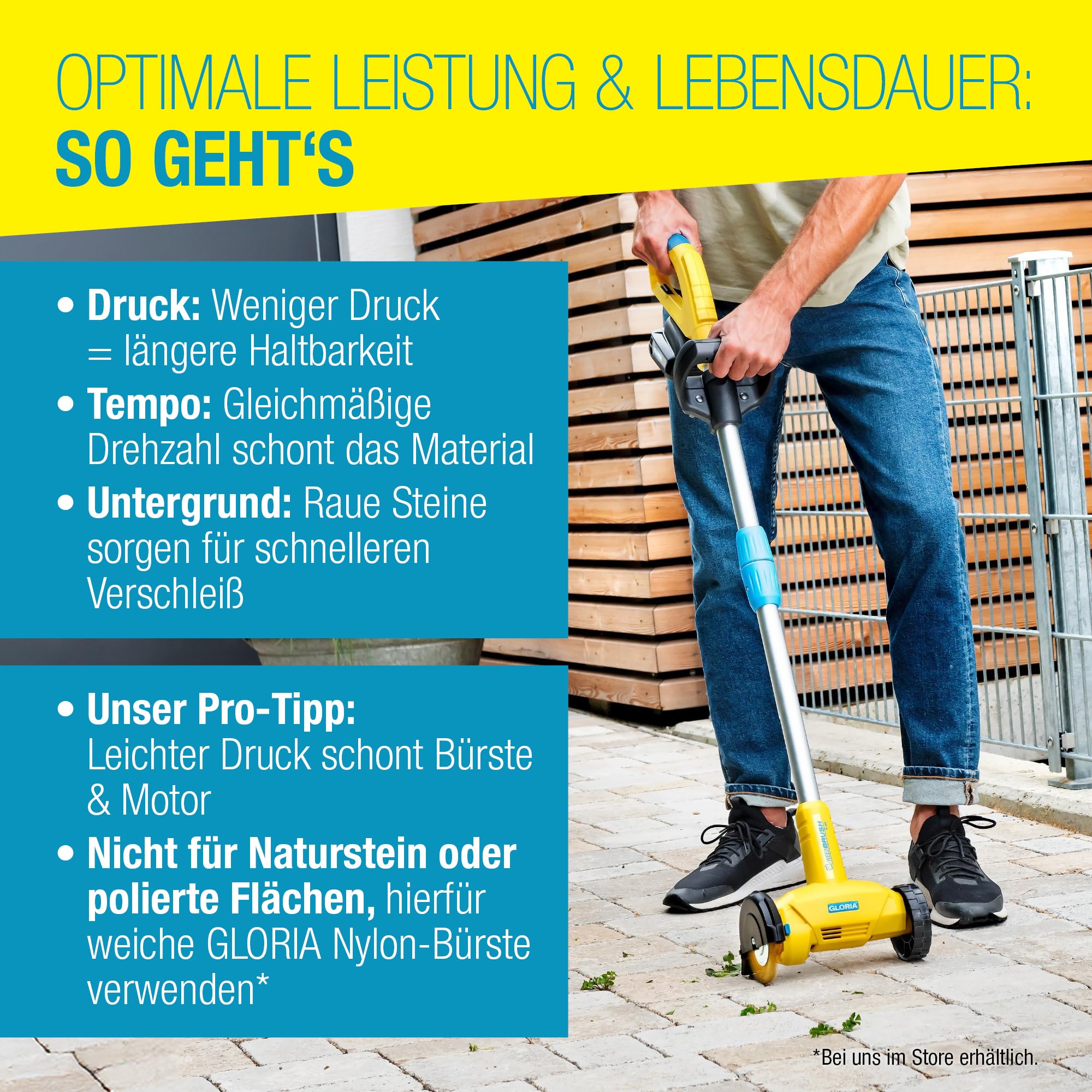 Gloria szczotka do fug z drutu stalowego (zestaw 2 szt.) | oryginalne szczotki zamienne do MultiBrush & WeedBrush | Szczotka druciana do czyszczenia chwastów i fug | Ø 110 mm, szerokość 12 mm | 2