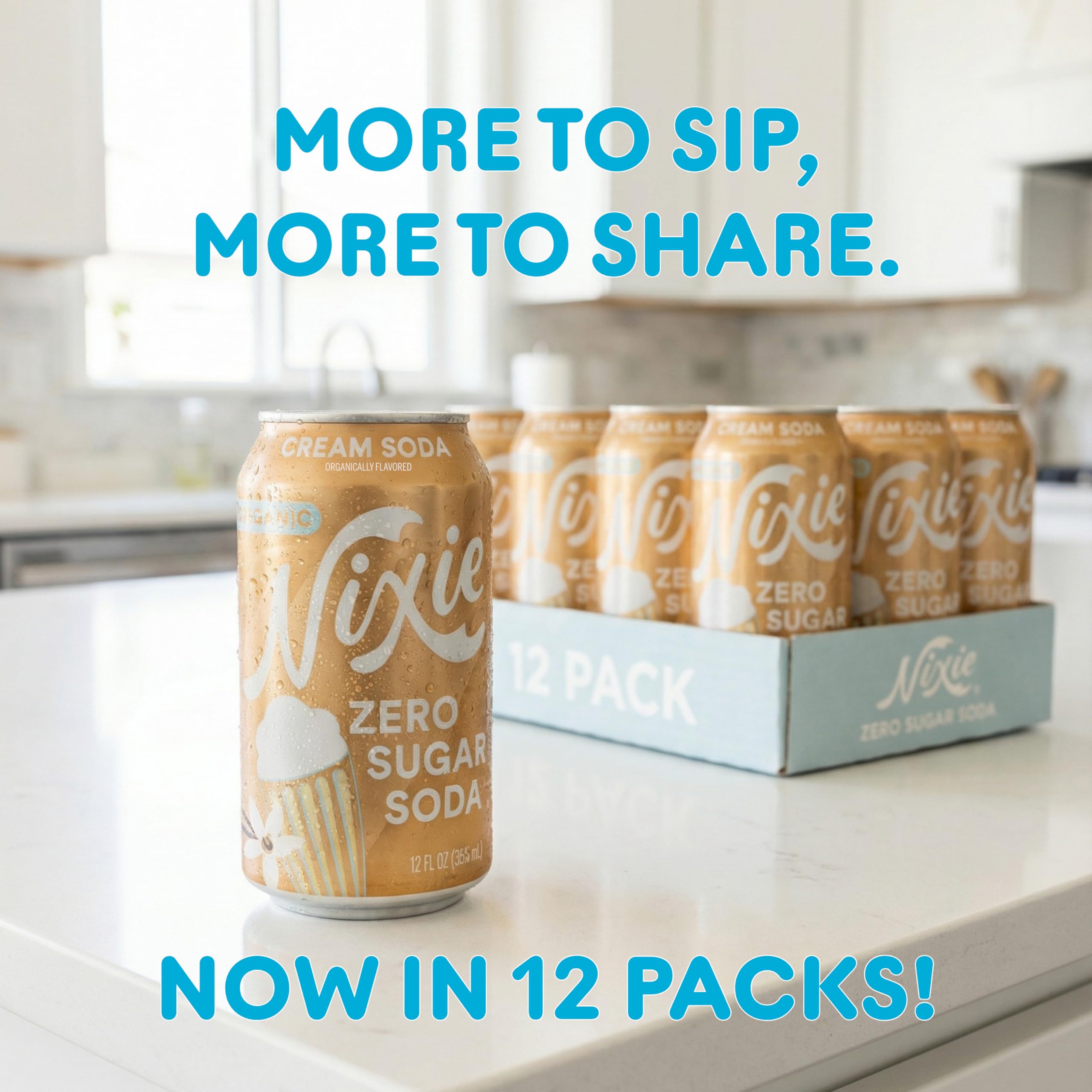 Amazon.com : Nixie Organic Zero Sugar Soda, Cream Soda, 0 Sugar, 0